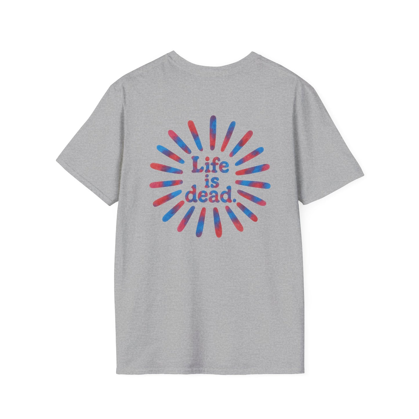 Tie Dye Sunburst and Jerry Life is dead. Grateful Dead T-Shirt