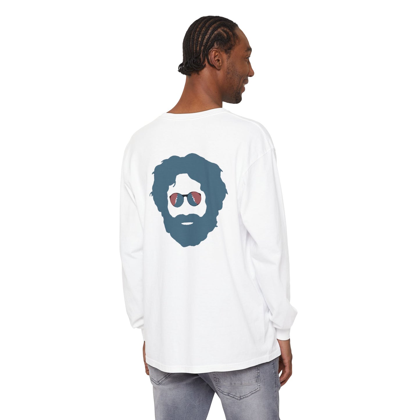 Grateful Dead Jerry Garcia Two-Sided Vineyard Collection Garment-dyed Long Sleeve T-Shirt