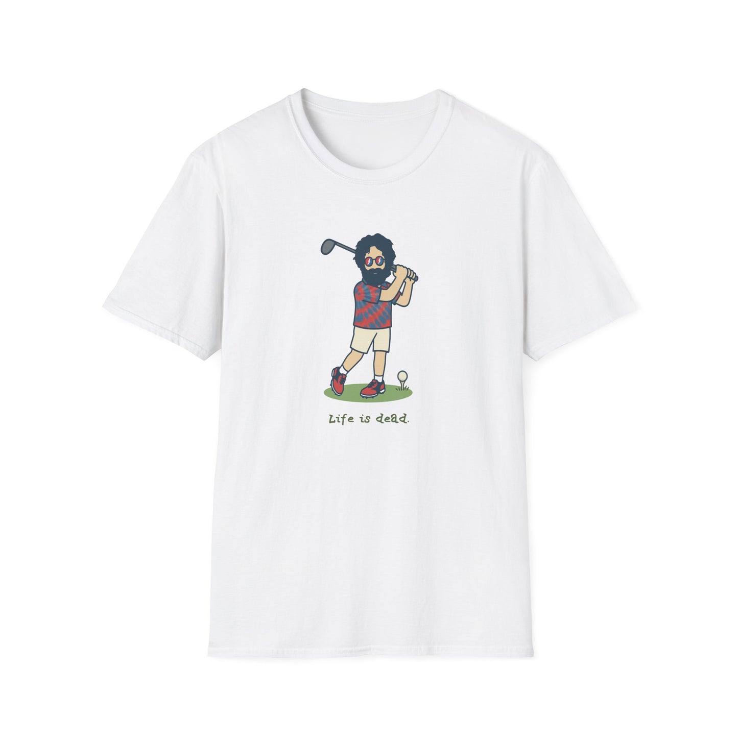 Golfin' Jerry - Life is dead. Grateful Dead TShirt