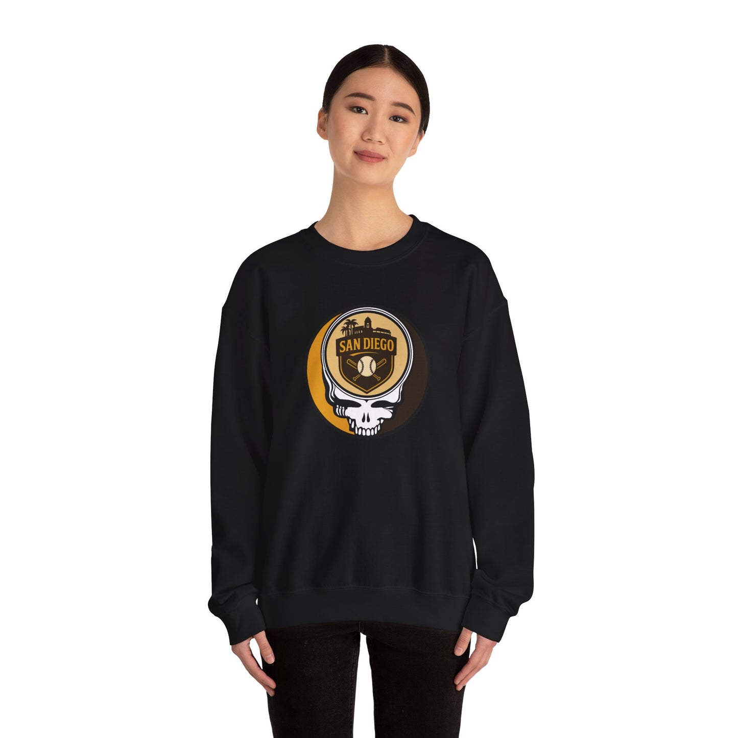 San Diego Padres Grateful Dead Stealie Crewneck Sweatshirt - MLB
