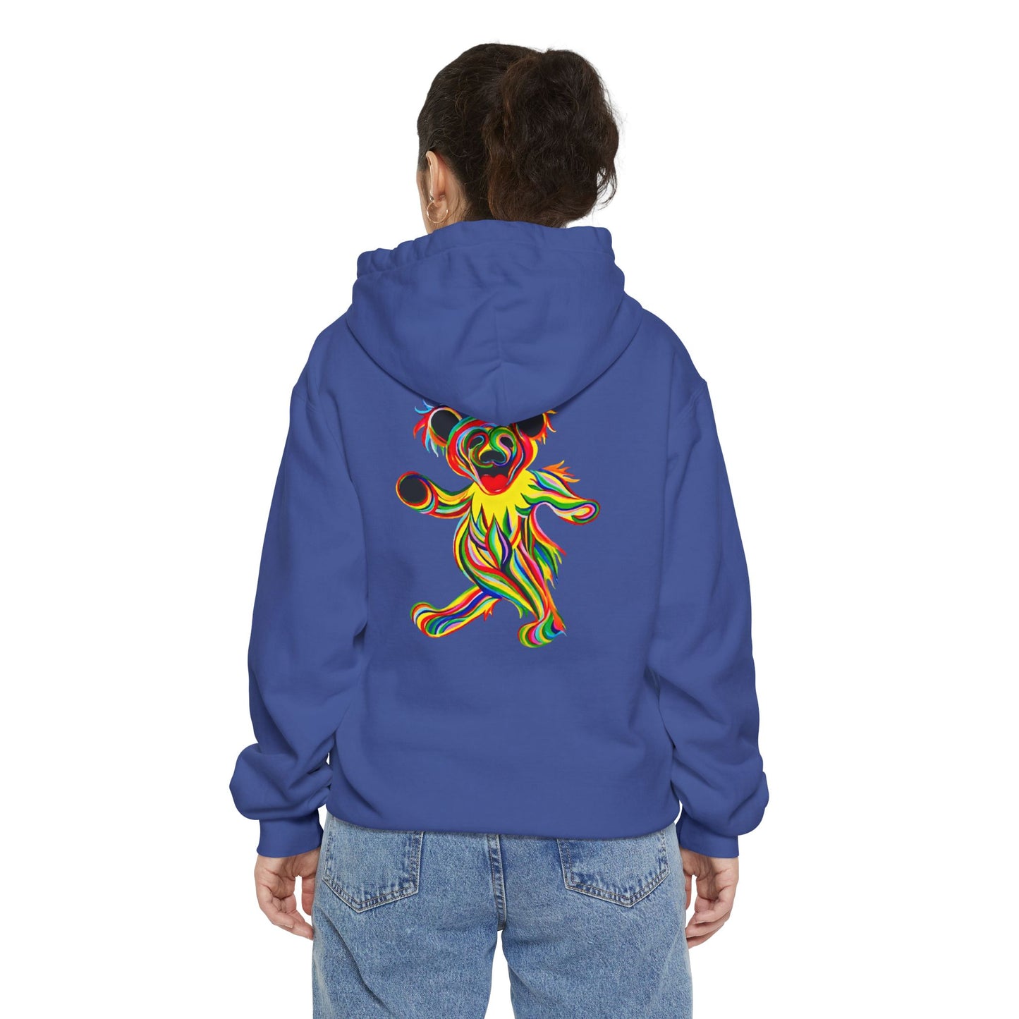 Tie-Dye Bear Vineyard Collection Unisex Garment-Dyed Hoodie
