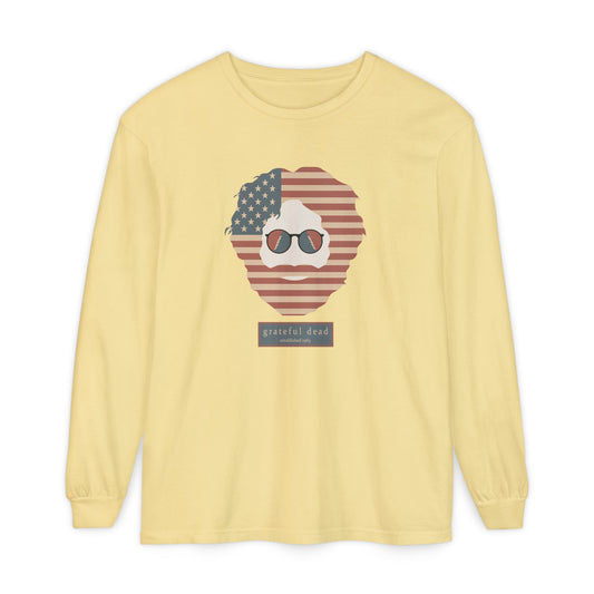 Stars and Stripes Jerry Vineyard Collection Garment-dyed Long Sleeve T-Shirt