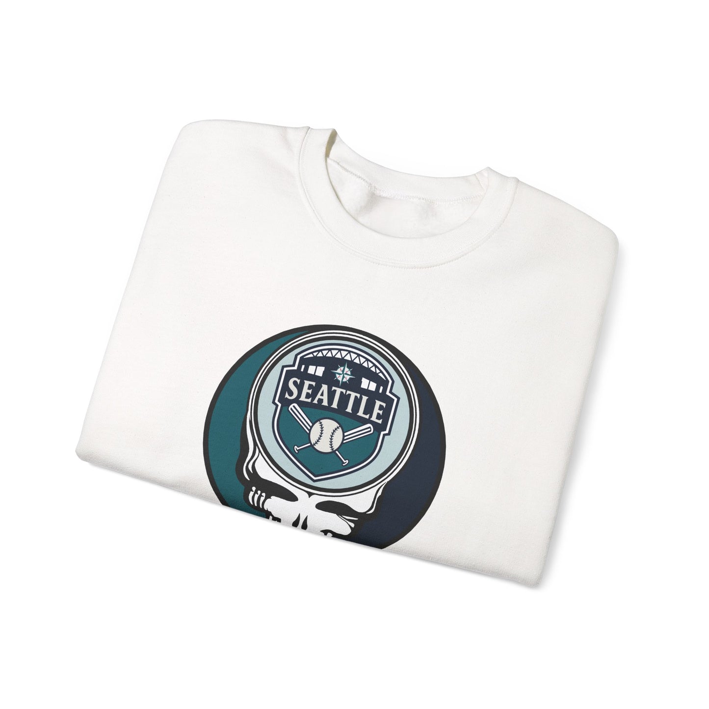 Seattle Mariners Grateful Dead Stealie Crewneck Sweatshirt - MLB