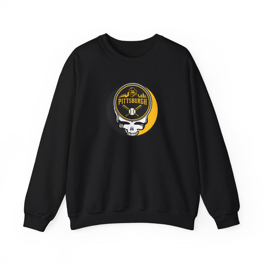 Pittsburgh Baseball Grateful Dead Stealie Crewneck Sweatshirt - MLB