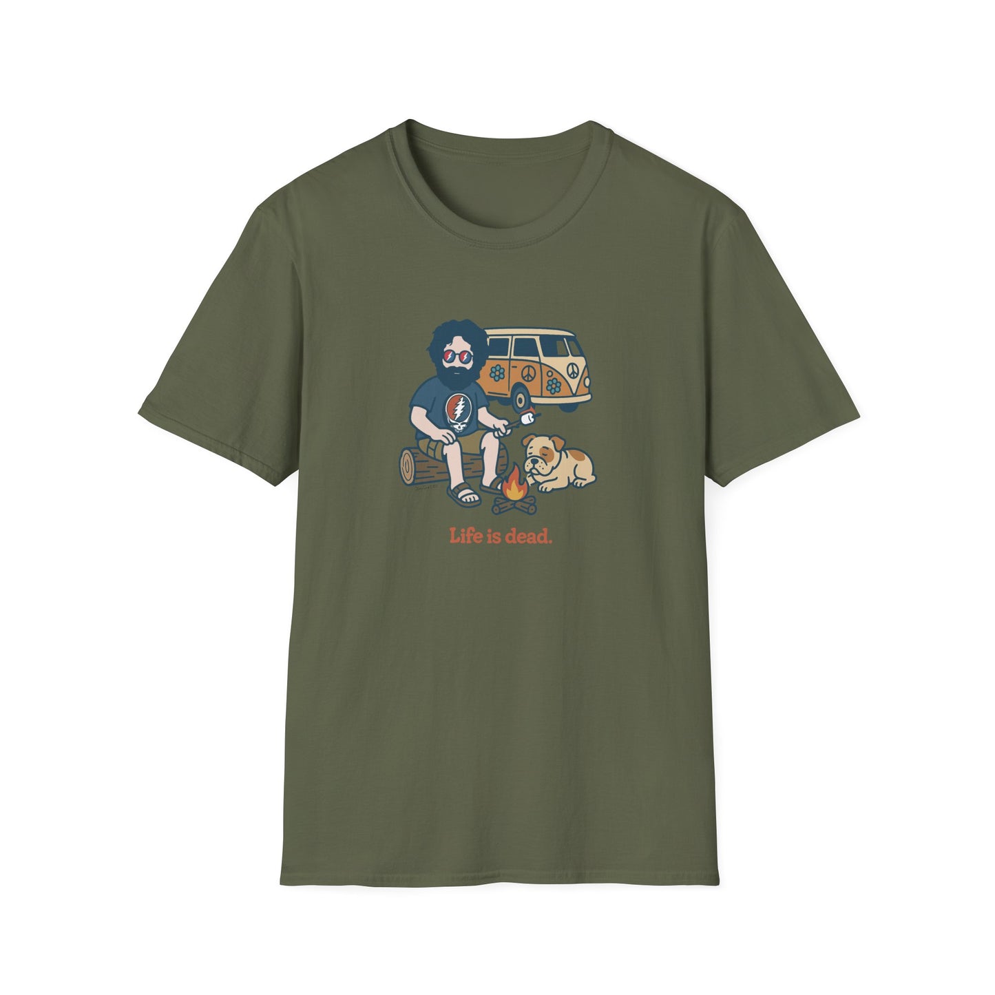Campin' Jerry - Life is dead. Grateful Dead TShirt