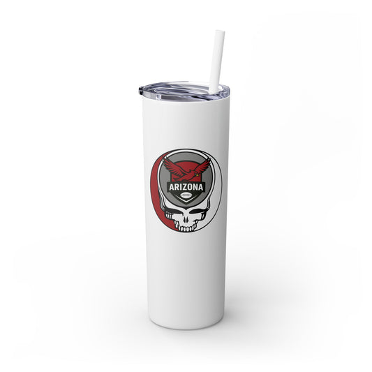Arizona Football Stealie Skinny Tumbler with Straw, 20oz - NFL