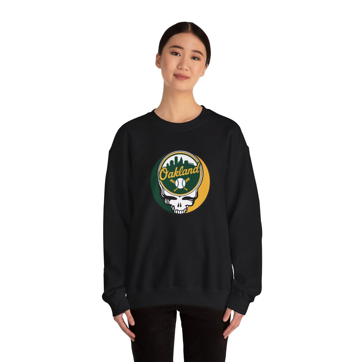 Oakland A's Stealie Grateful Dead Crewneck Sweatshirt - MLB