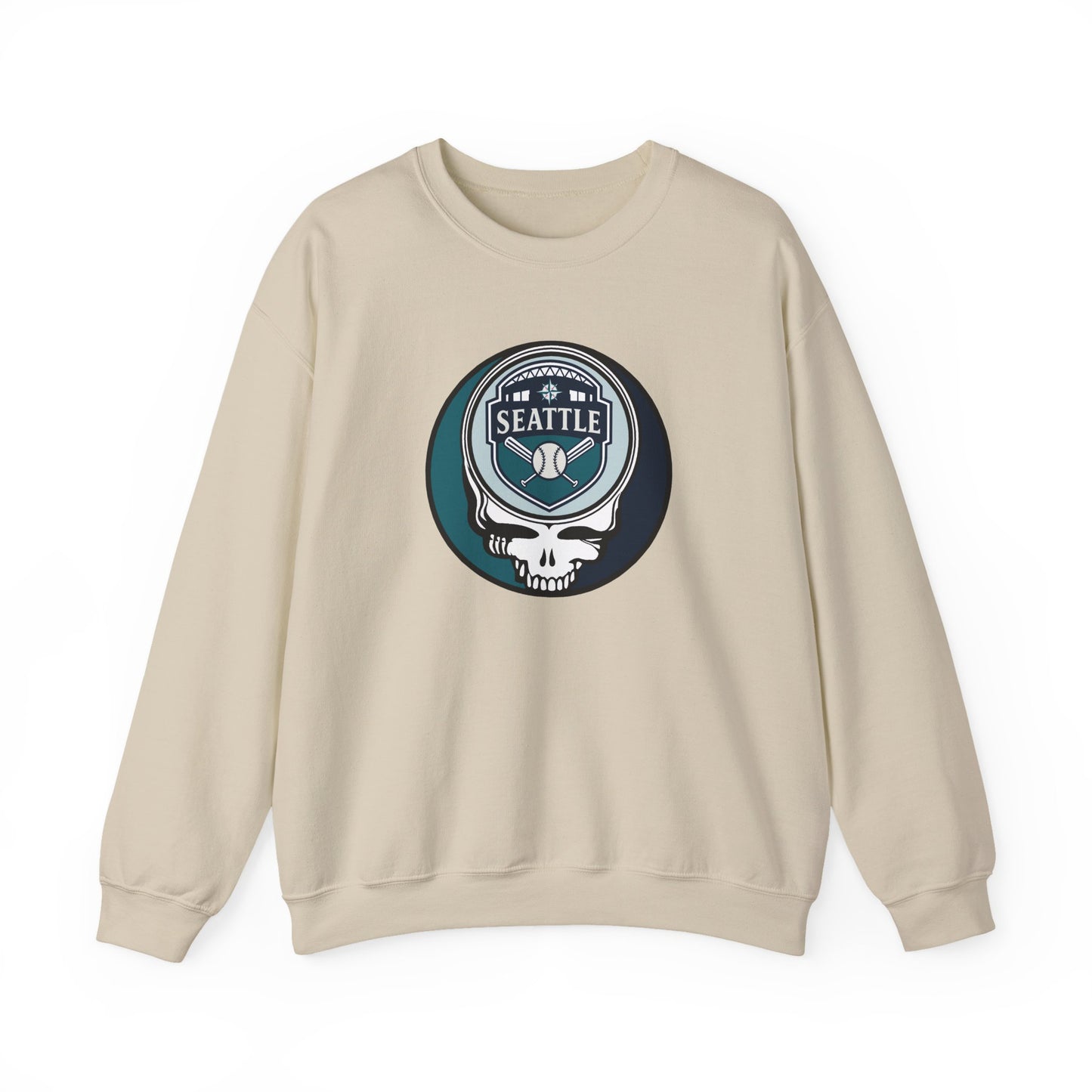Seattle Mariners Grateful Dead Stealie Crewneck Sweatshirt - MLB