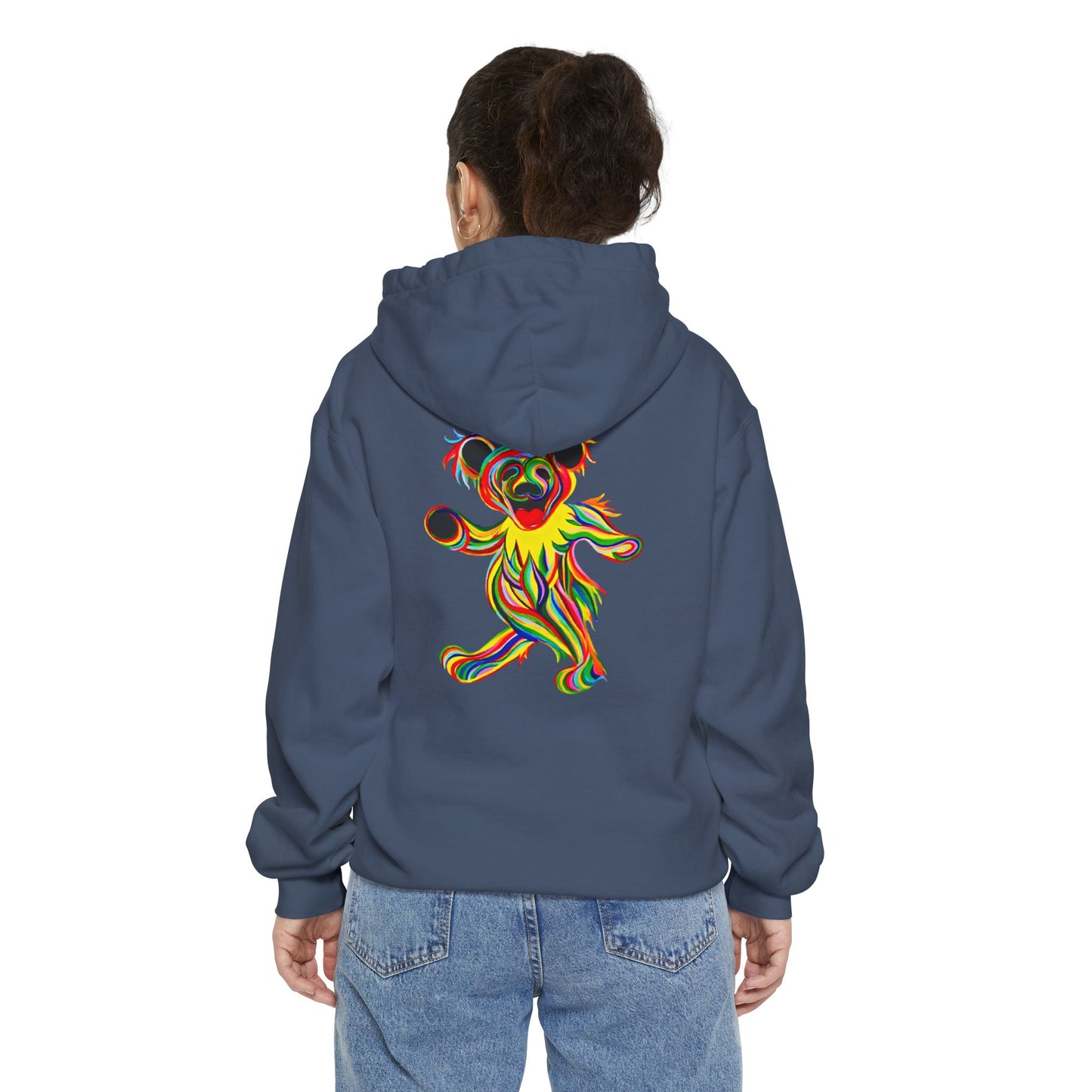 Tie-Dye Bear Vineyard Collection Unisex Garment-Dyed Hoodie