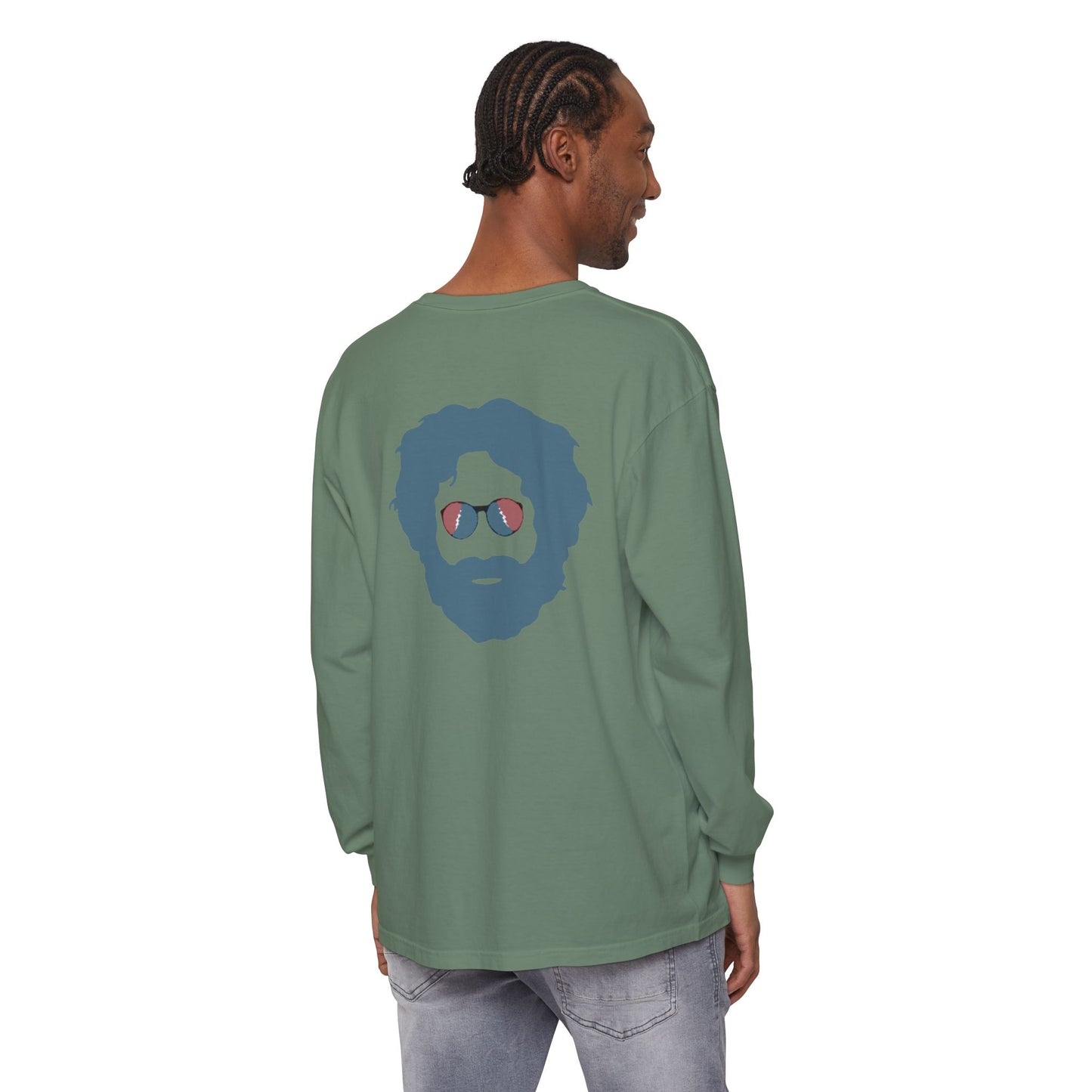 Grateful Dead Jerry Garcia Two-Sided Vineyard Collection Garment-dyed Long Sleeve T-Shirt