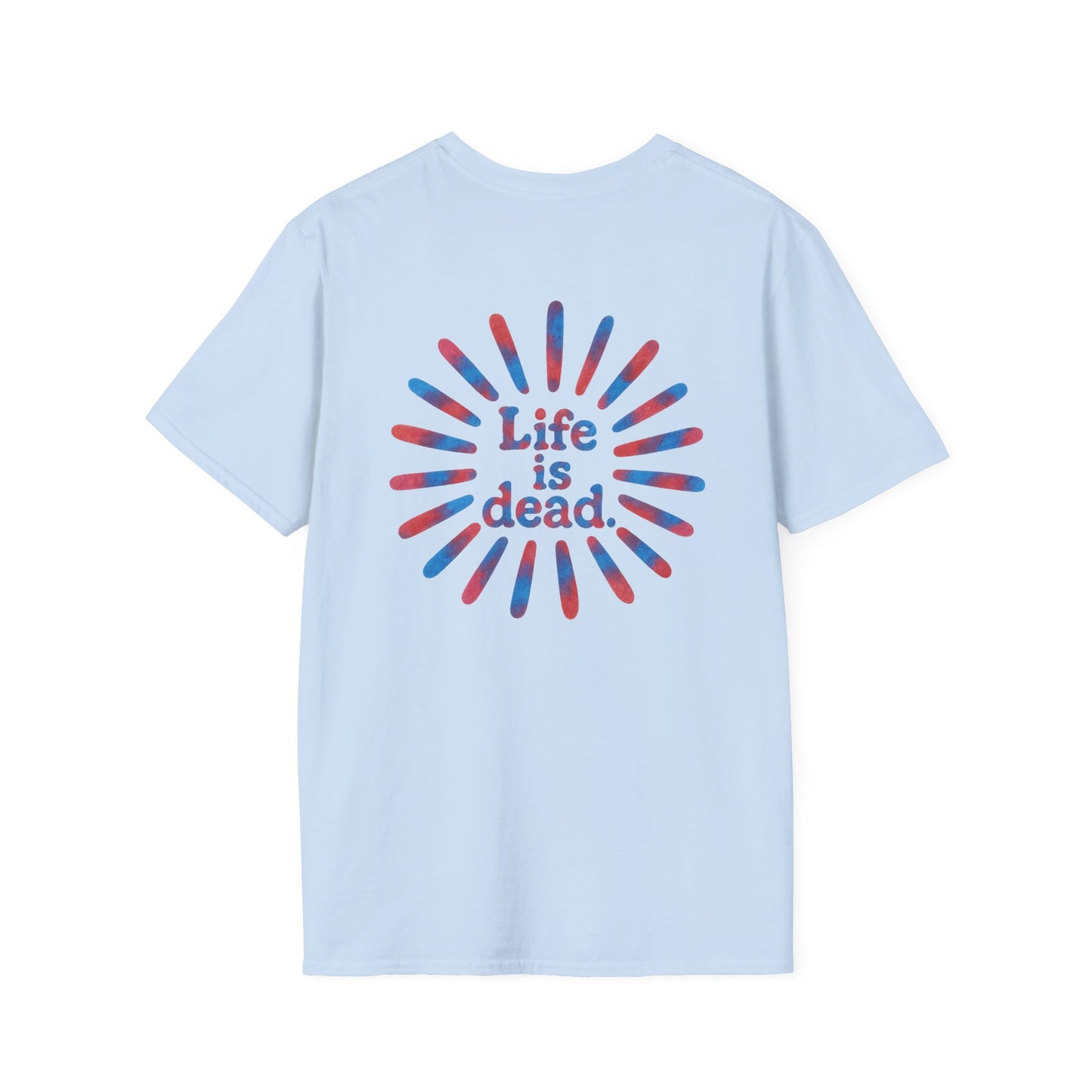 Tie Dye Sunburst and Jerry Life is dead. Grateful Dead T-Shirt