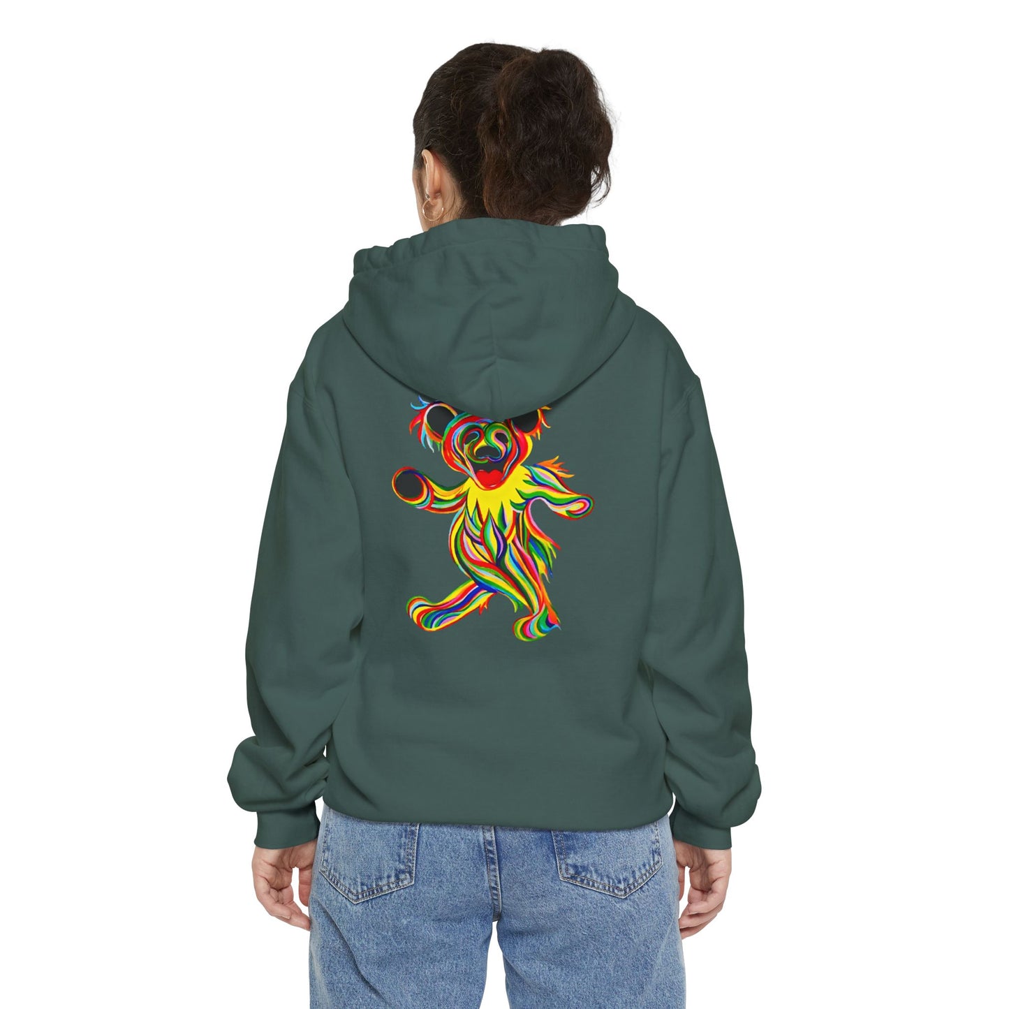 Tie-Dye Bear Vineyard Collection Unisex Garment-Dyed Hoodie