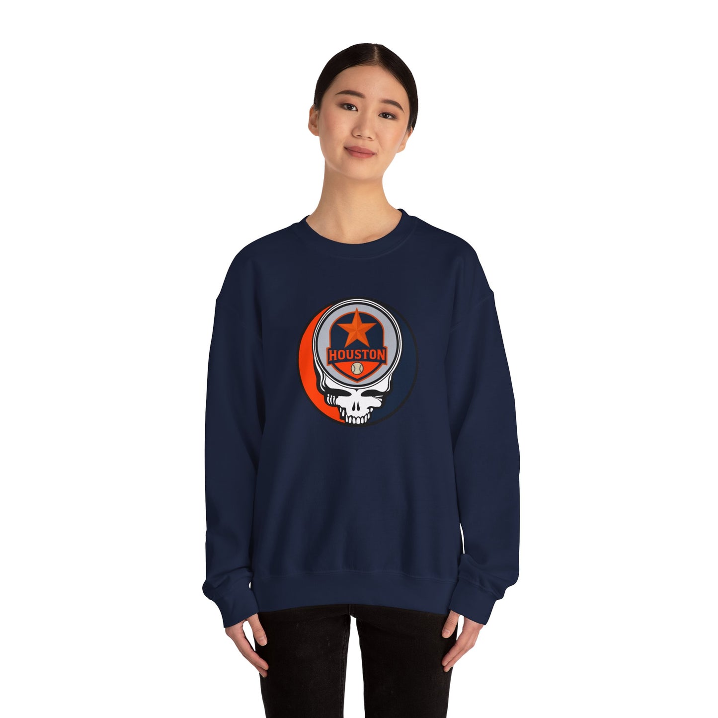 Houston Astros Stealie Grateful Dead Crewneck Sweatshirt - MLB