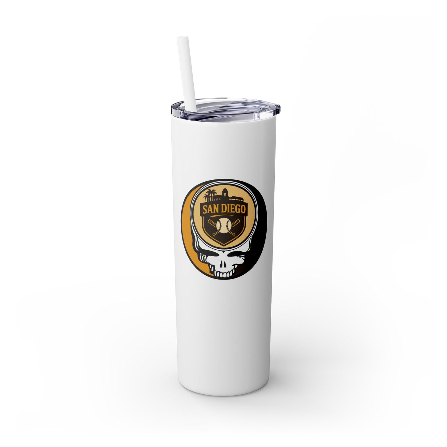 San Diego Baseball Stealie Skinny Tumbler, 20oz