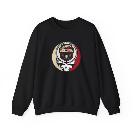 Arizona Baseball Stealie Grateful Dead Crewneck Sweatshirt - MLB