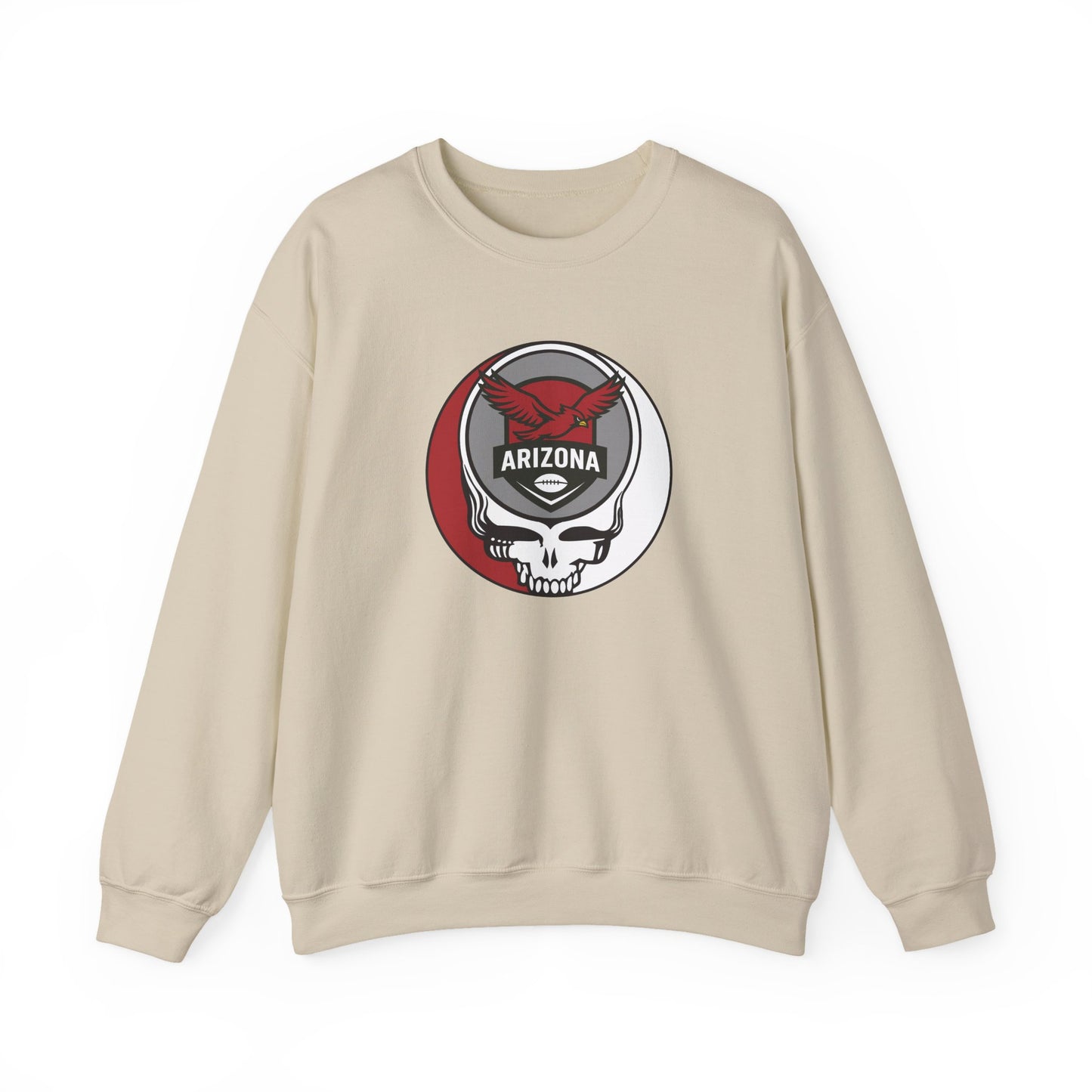 Arizona Cardinals Grateful Dead Stealie Crewneck Sweatshirt