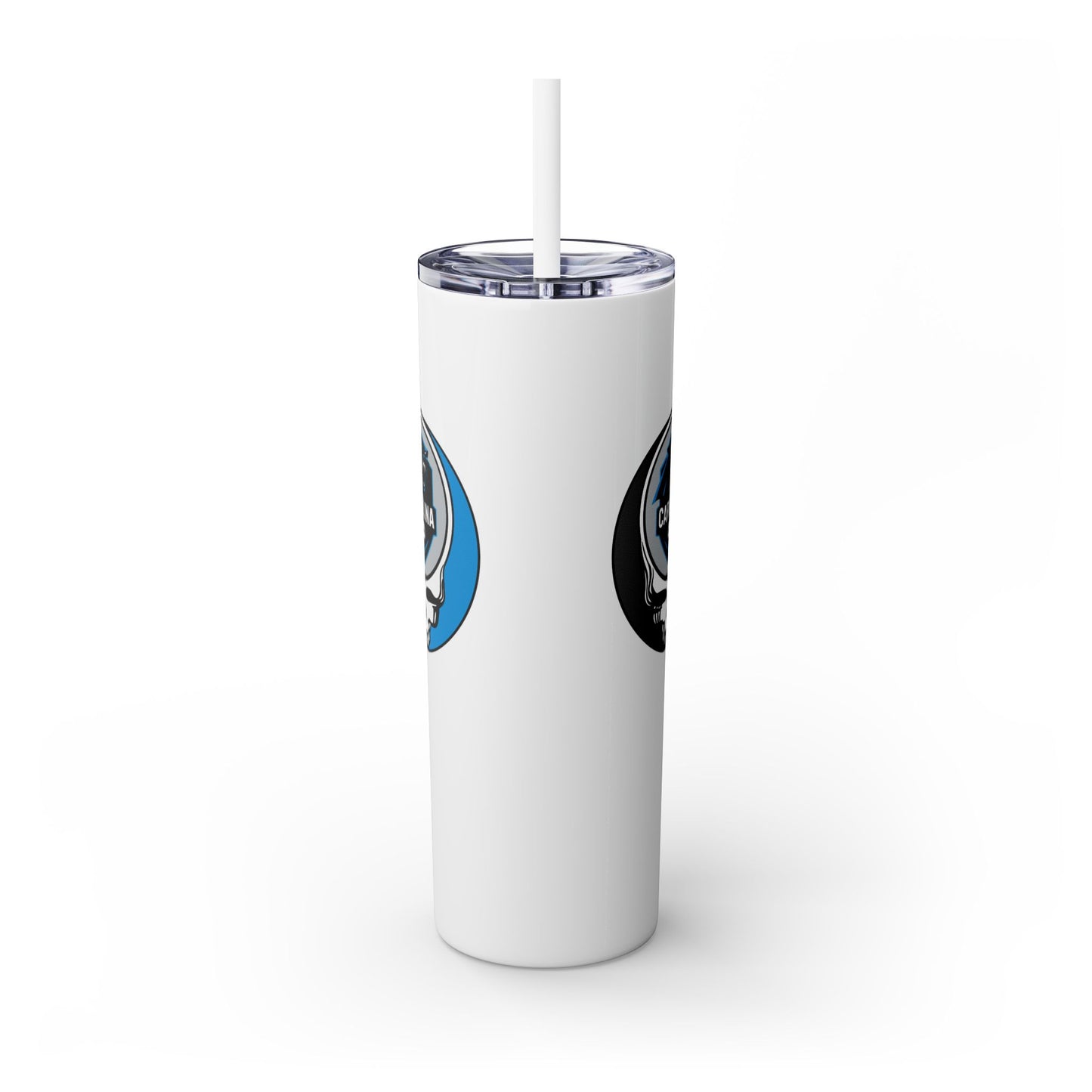 Carolina Football Stealie Skinny Tumbler with Straw, 20oz - NFL