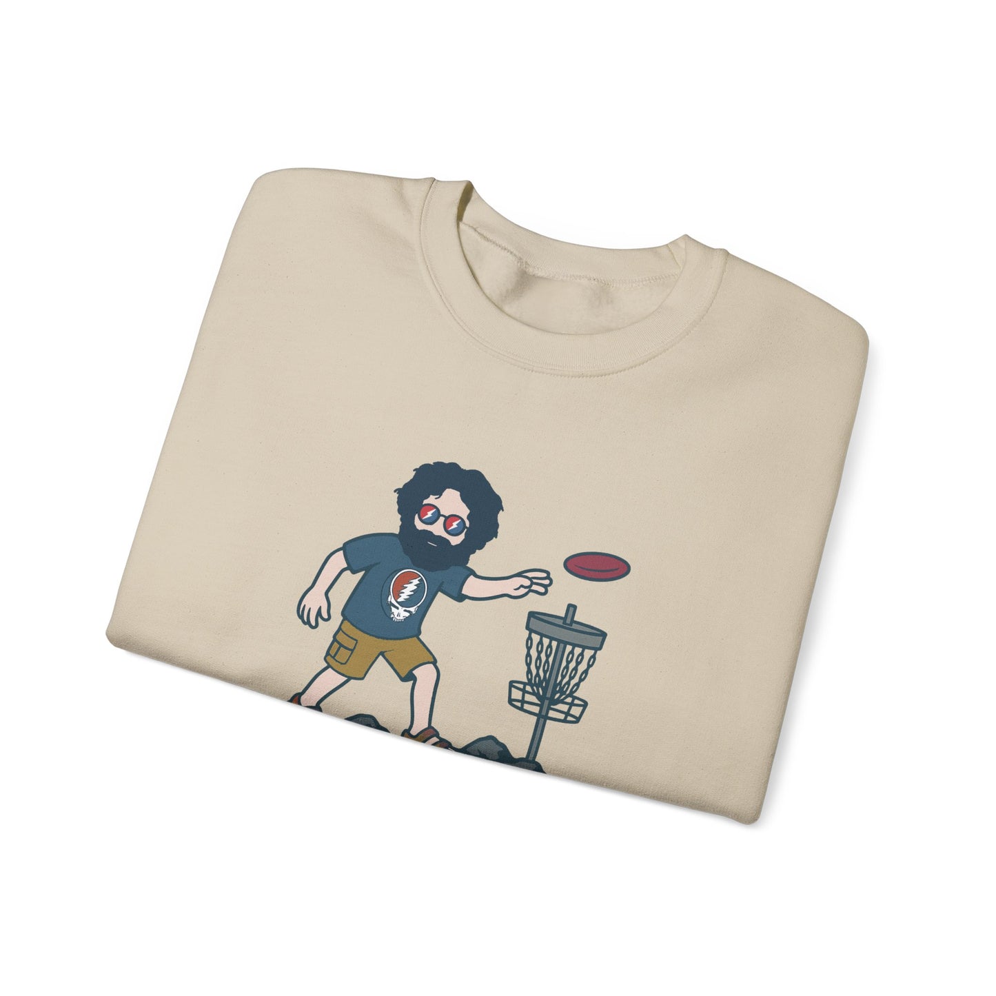 Disc Golfin' Jerry | Life is dead. Crewneck Sweatshirt