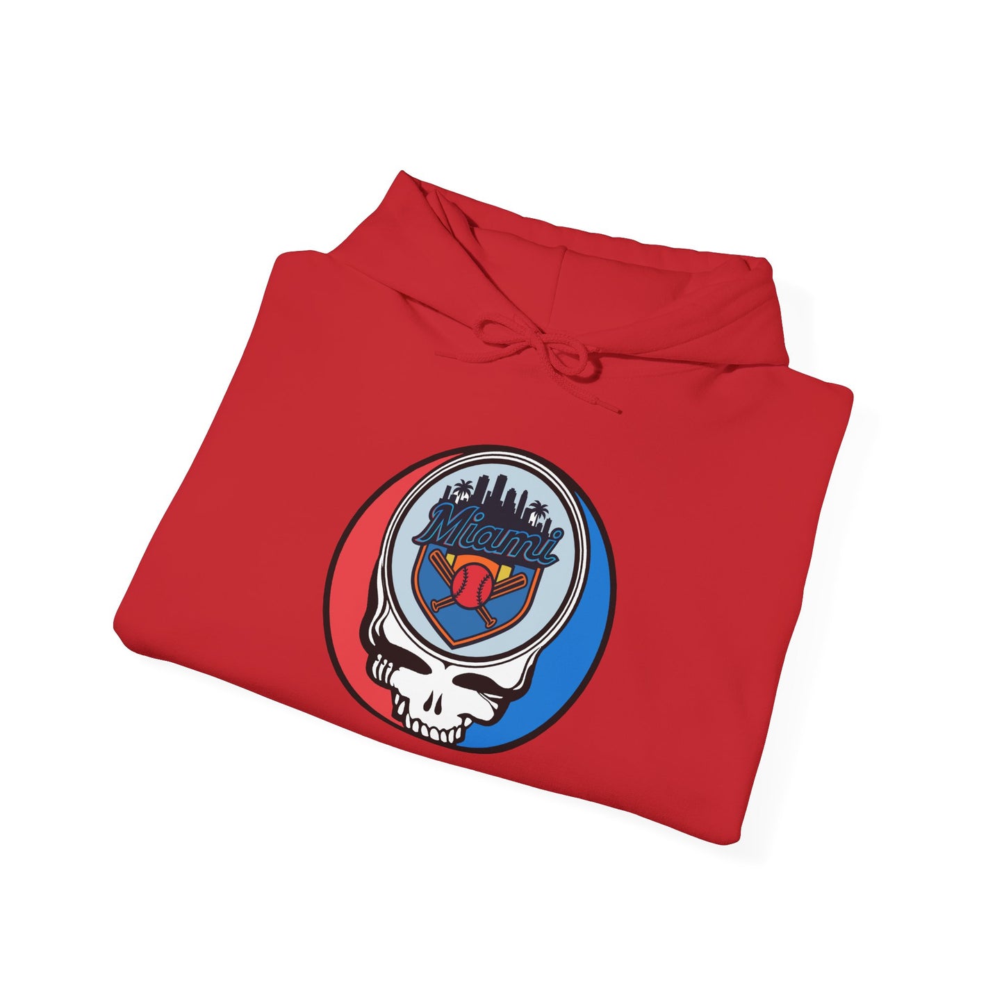 Miami Marlins Grateful Dead Unisex Heavy Blend Hoodie - Hooded Sweatshirt