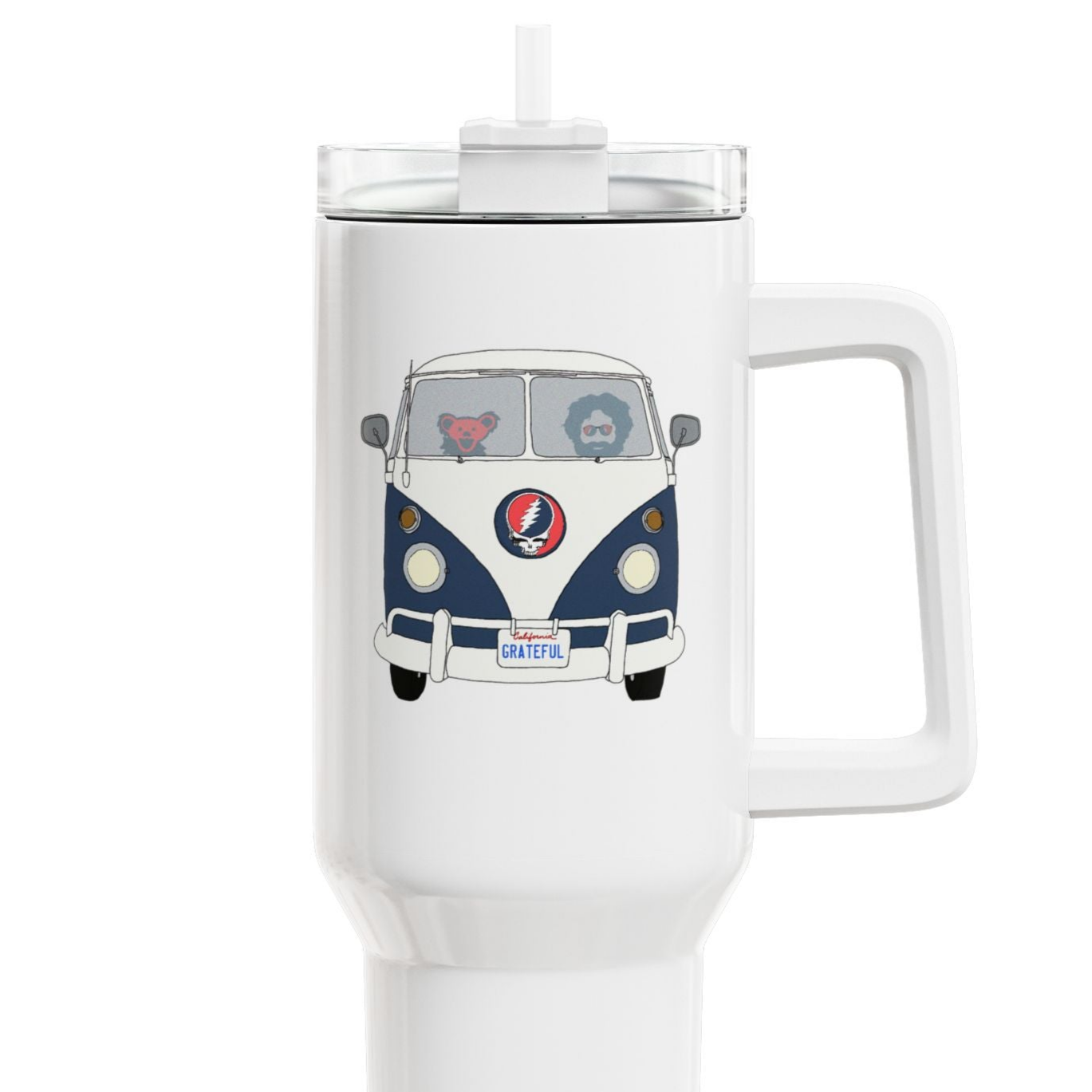 Jerry's On The Bus "Fat Man" Tumbler, Double Insulated 40oz Travel Mug