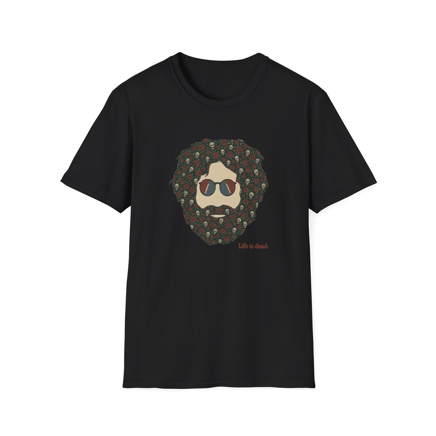 Skull & Roses Jerry Life is dead. T-Shirt