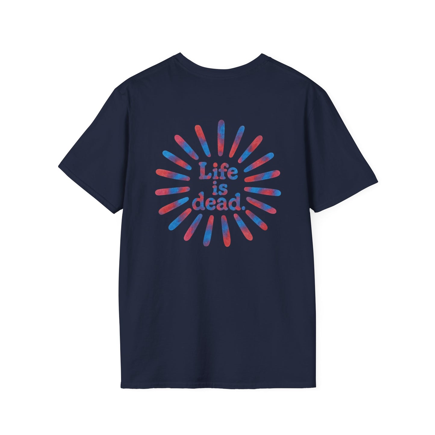 Tie Dye Sunburst and Jerry Life is dead. Grateful Dead T-Shirt