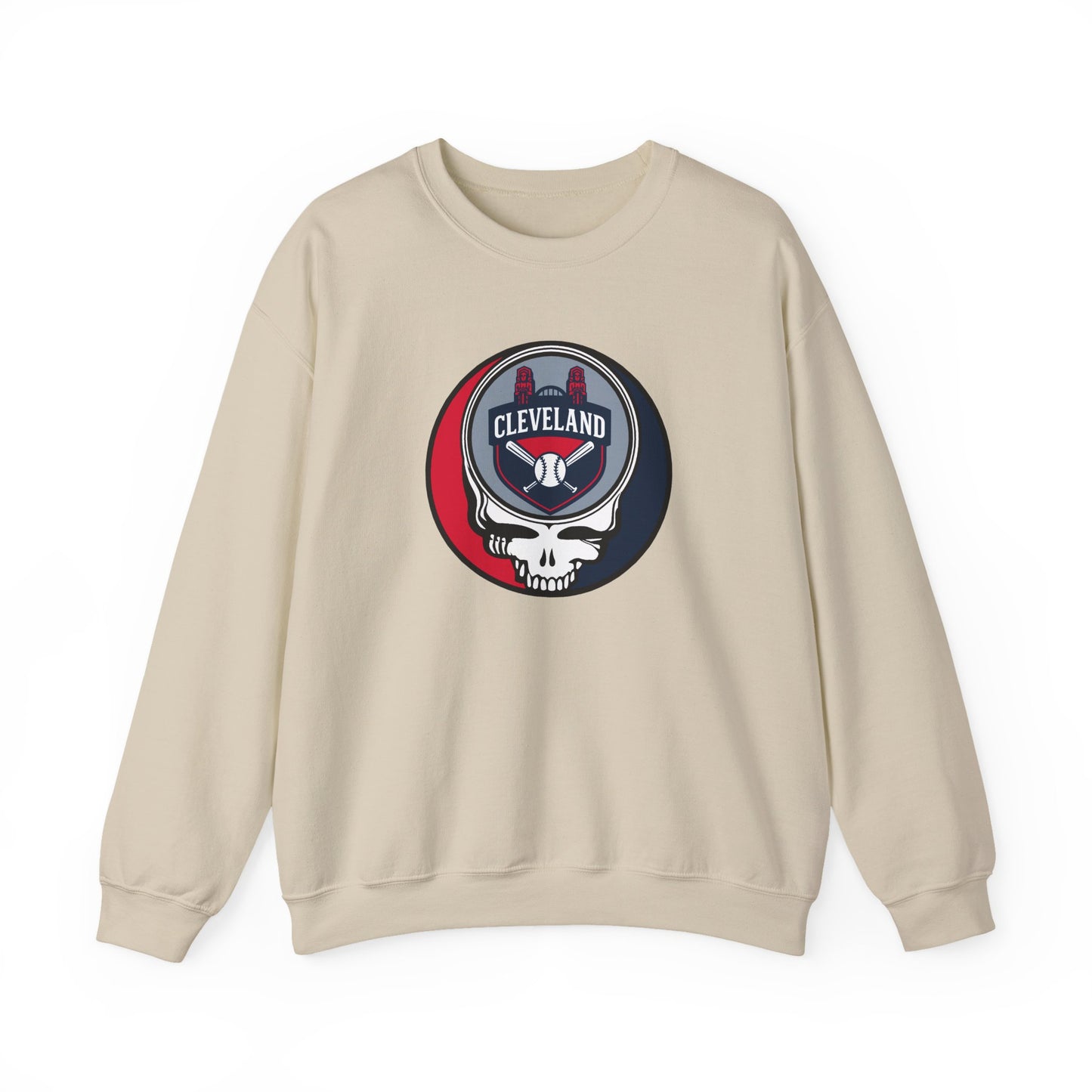 Cleveland Guardians Grateful Dead Stealie Crewneck Sweatshirt - MLB