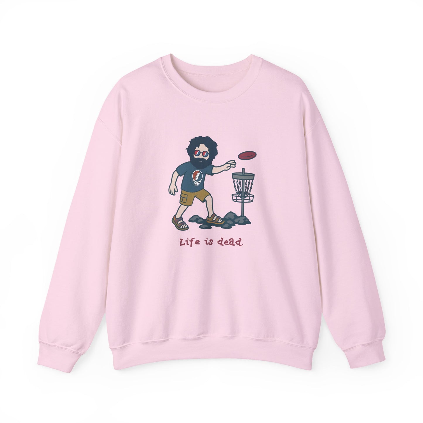 Disc Golfin' Jerry | Life is dead. Crewneck Sweatshirt