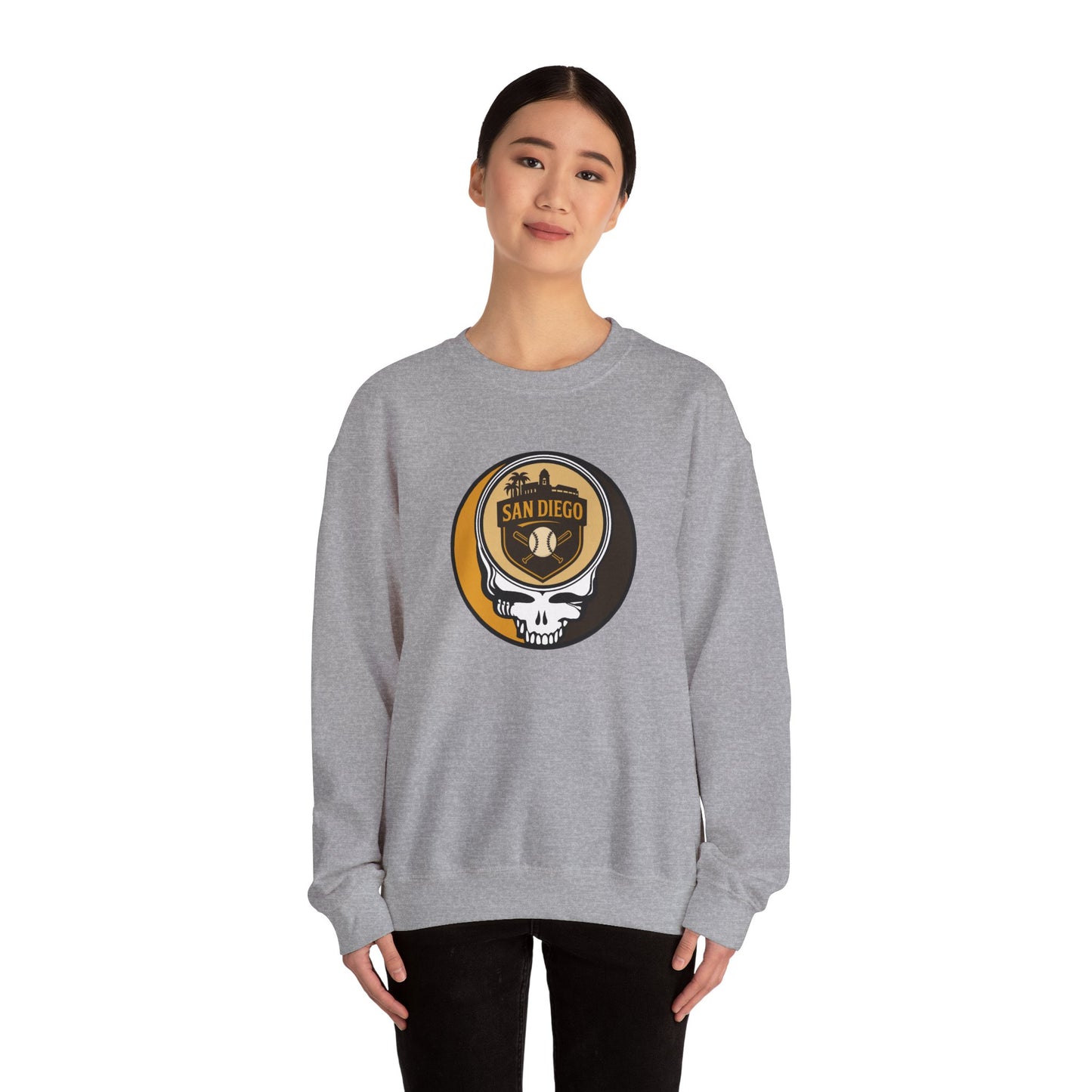 San Diego Padres Grateful Dead Stealie Crewneck Sweatshirt - MLB
