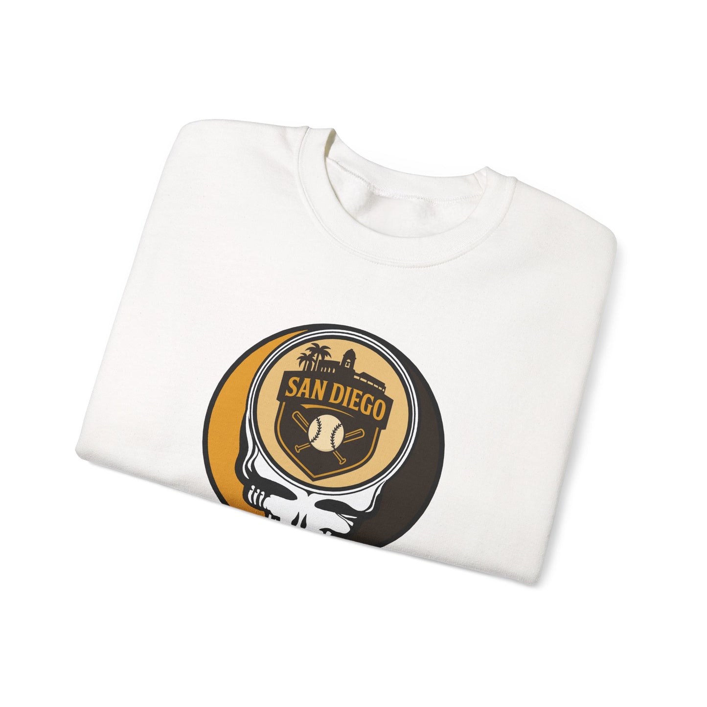 San Diego Padres Grateful Dead Stealie Crewneck Sweatshirt - MLB