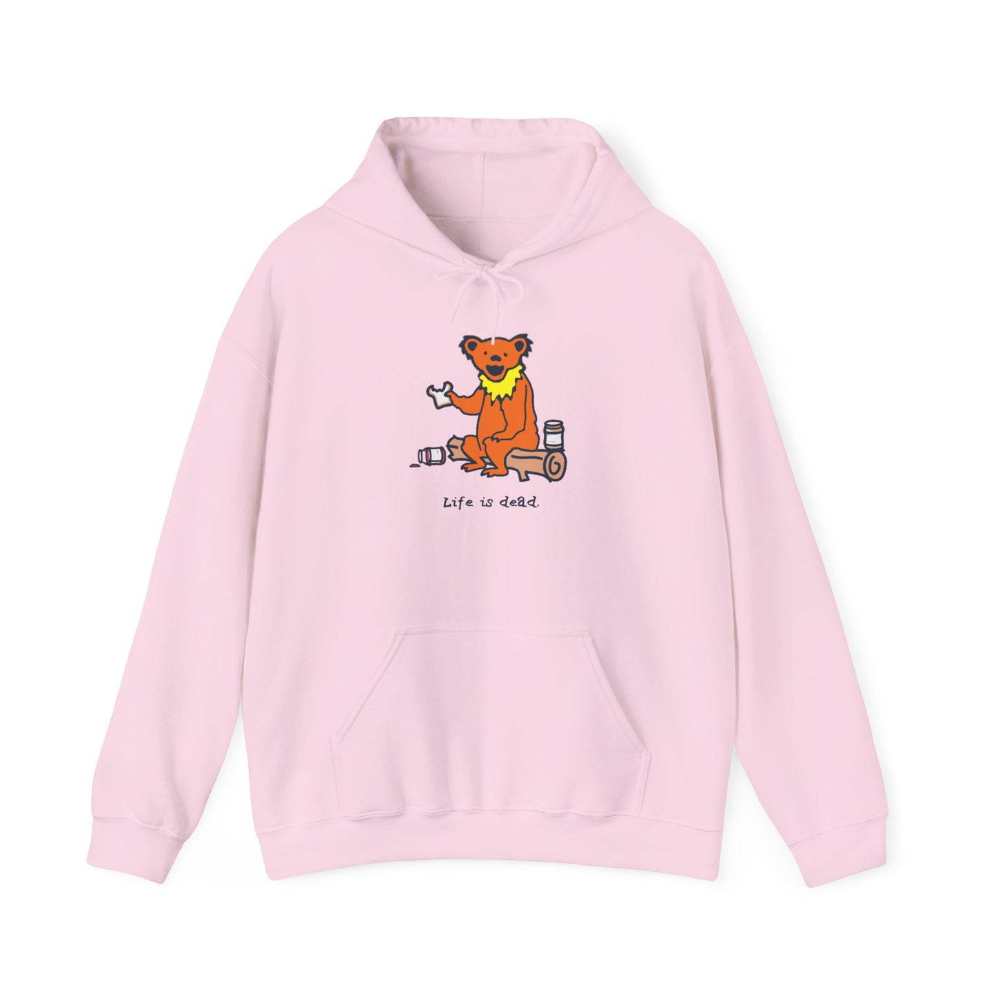 Life is dead. Snackin' Bear Grateful Dead Unisex Hoodie