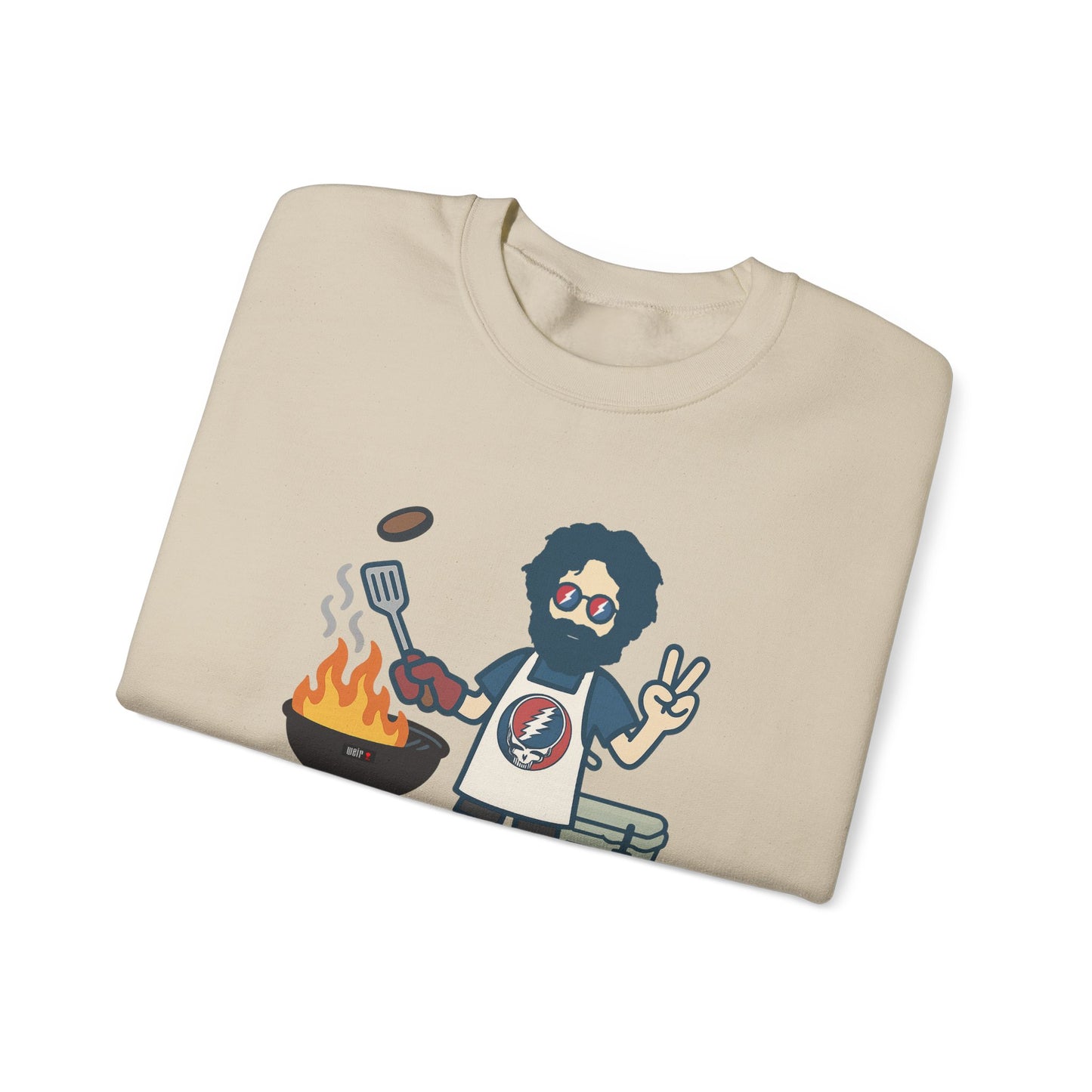 Grillin' Jerry | Life is dead. Crewneck Sweatshirt