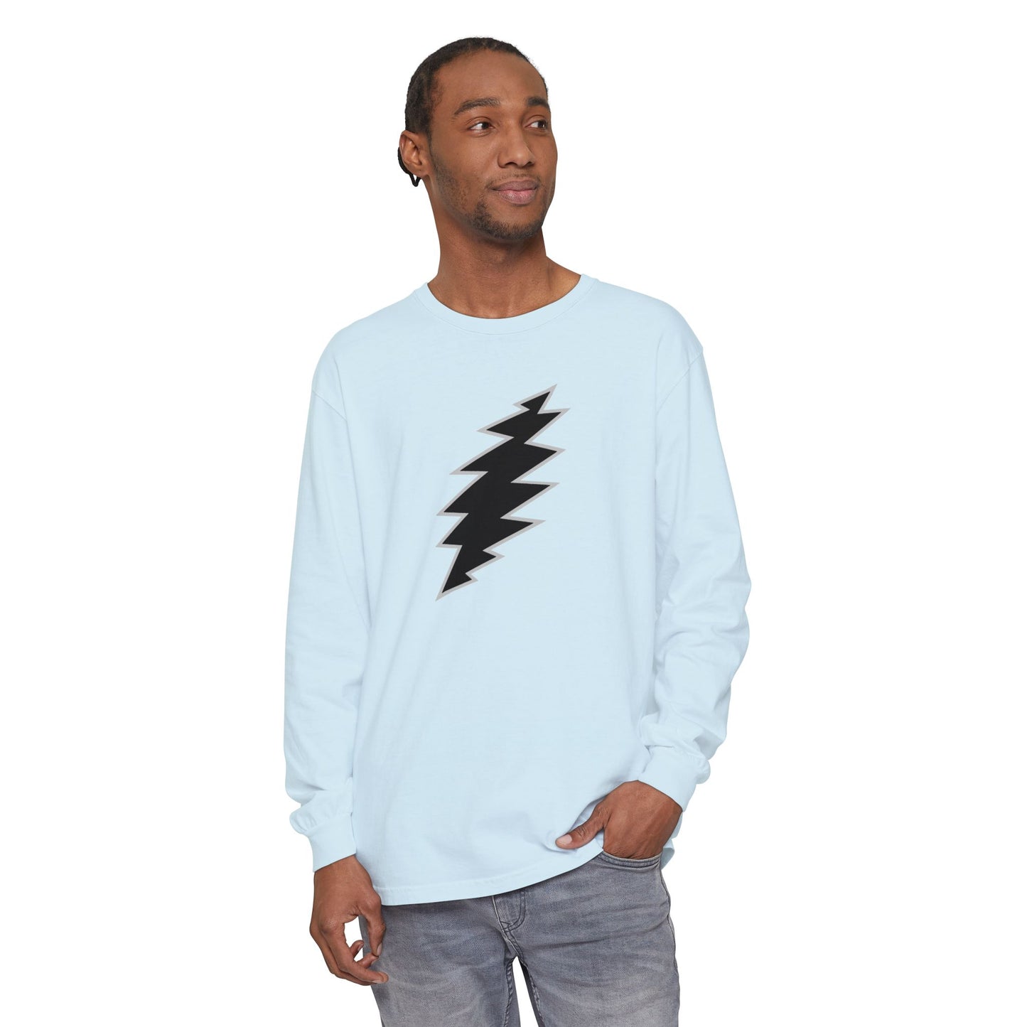 Black Bolt Garment-Dyed Long Sleeve T-Shirt