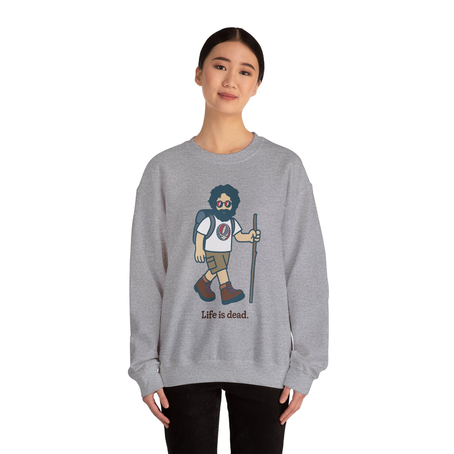 Hikin' Jerry | Life is dead. Crewneck Sweatshirt