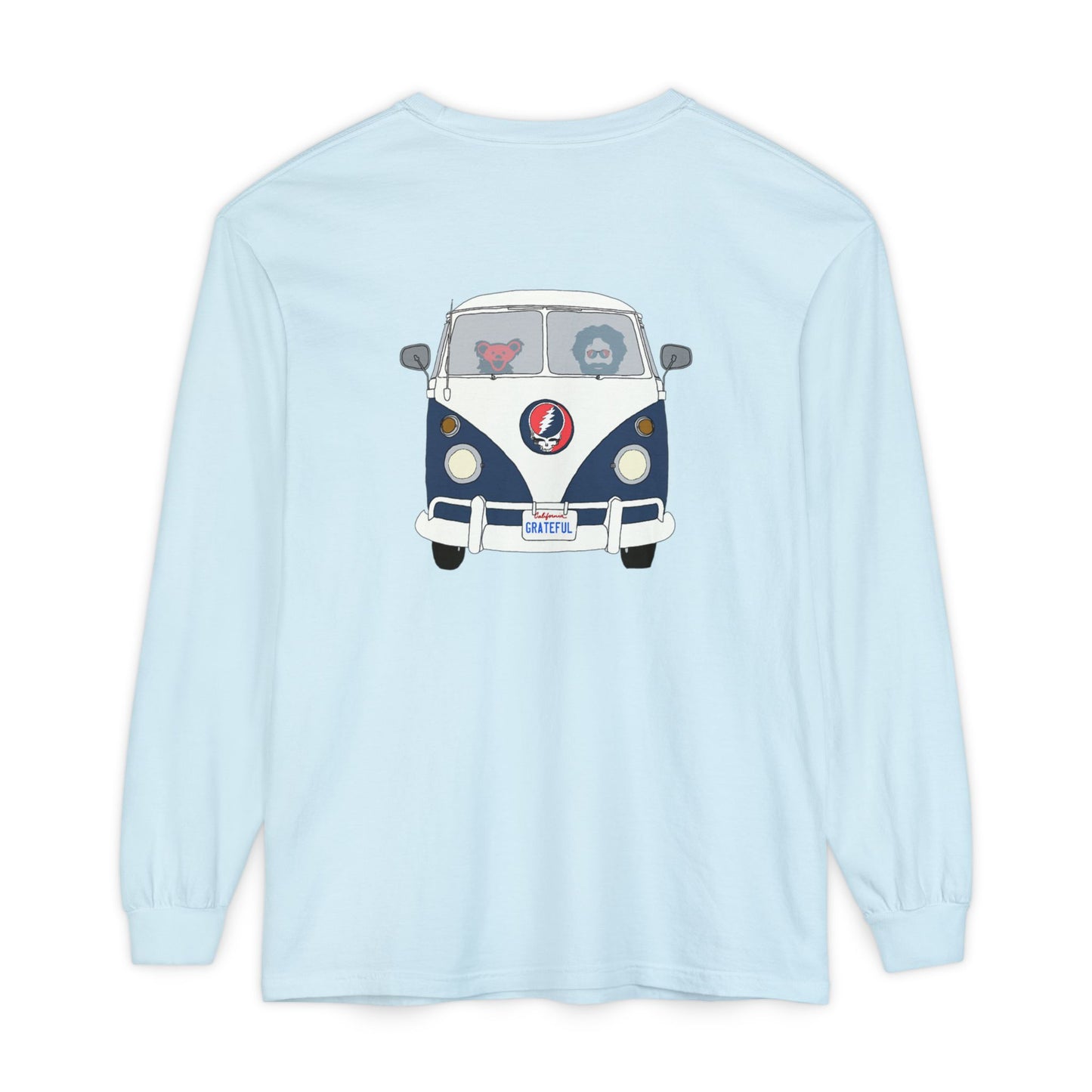 Jerry's Takin' The Bus Two-Sided Vineyard Collection Garment-dyed Long Sleeve T-Shirt