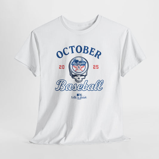 Los Angeles Baseball Playoffs 2025 October Baseball Stealie Grateful Dead T-shirt