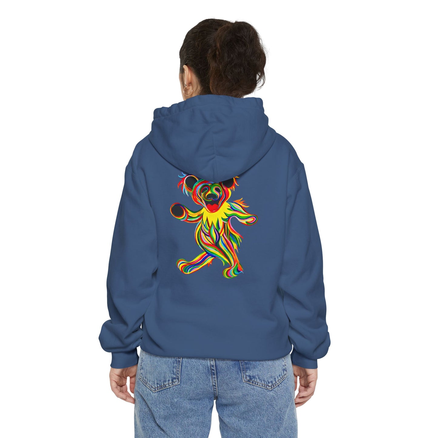 Tie-Dye Bear Vineyard Collection Unisex Garment-Dyed Hoodie