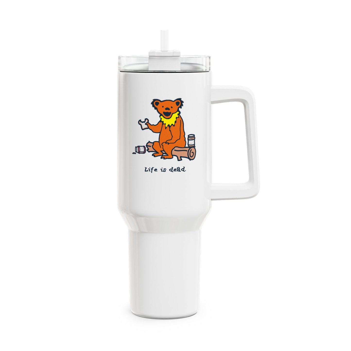 Snackin' Bear "Fat Man" Tumbler, Double Insulated 40oz Travel Mug