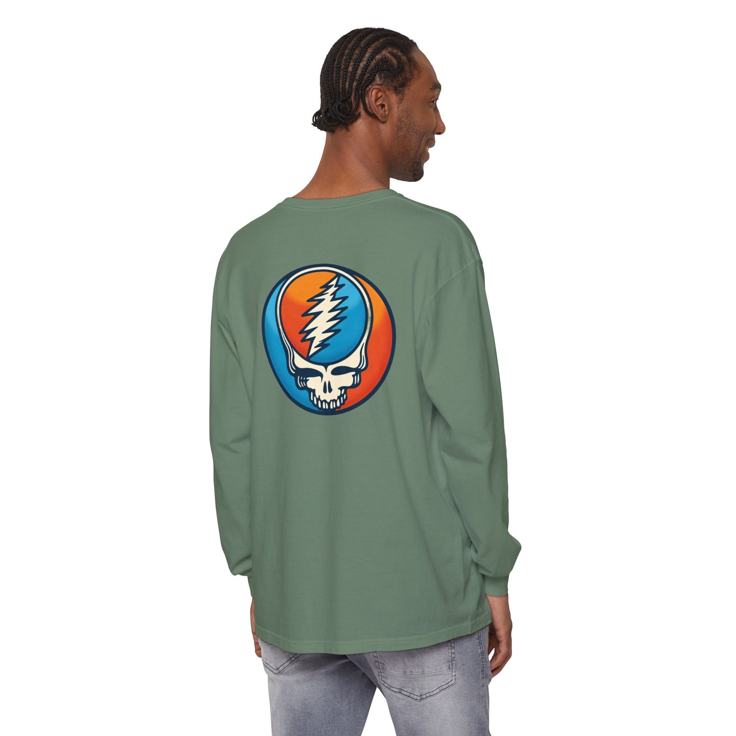 Twisted Stealie Two-Sided Vineyard Collection Garment-dyed Long Sleeve T-Shirt