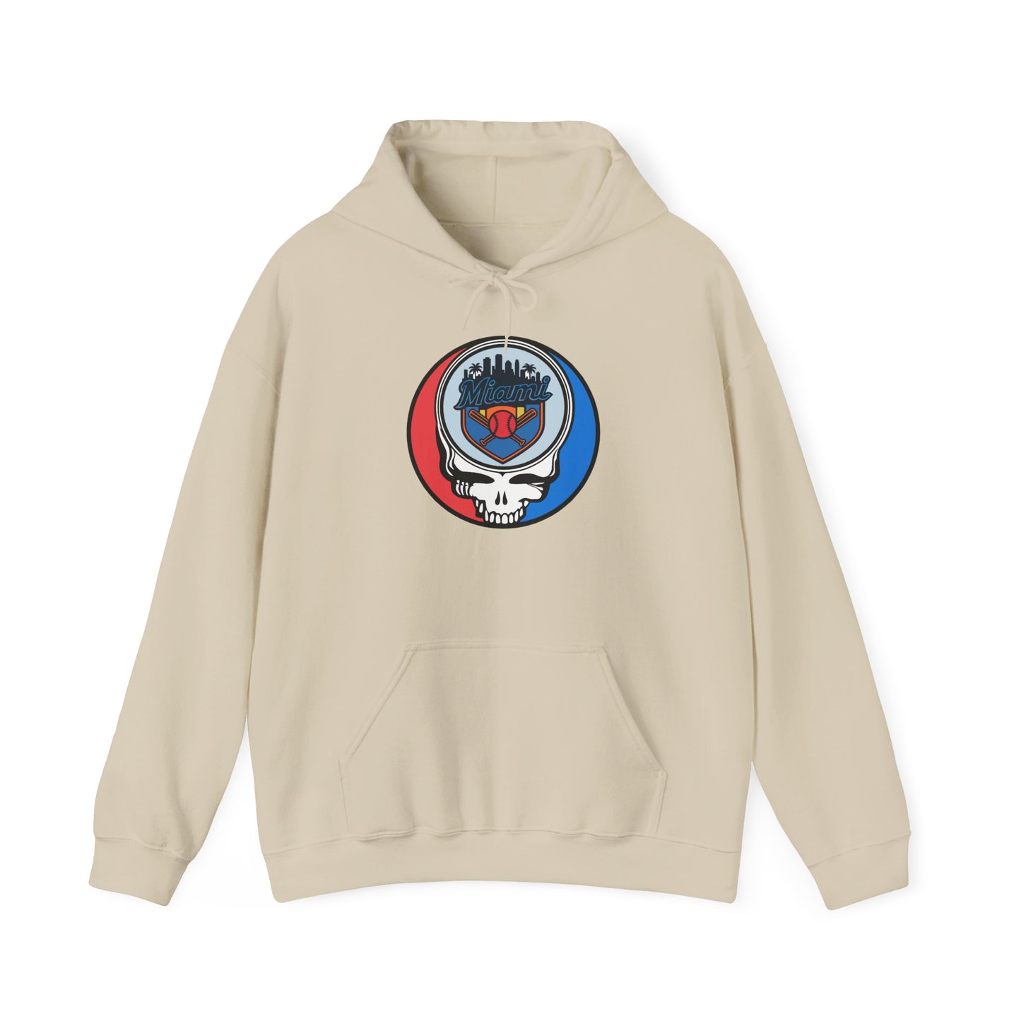 Miami Marlins Grateful Dead Unisex Heavy Blend Hoodie - Hooded Sweatshirt