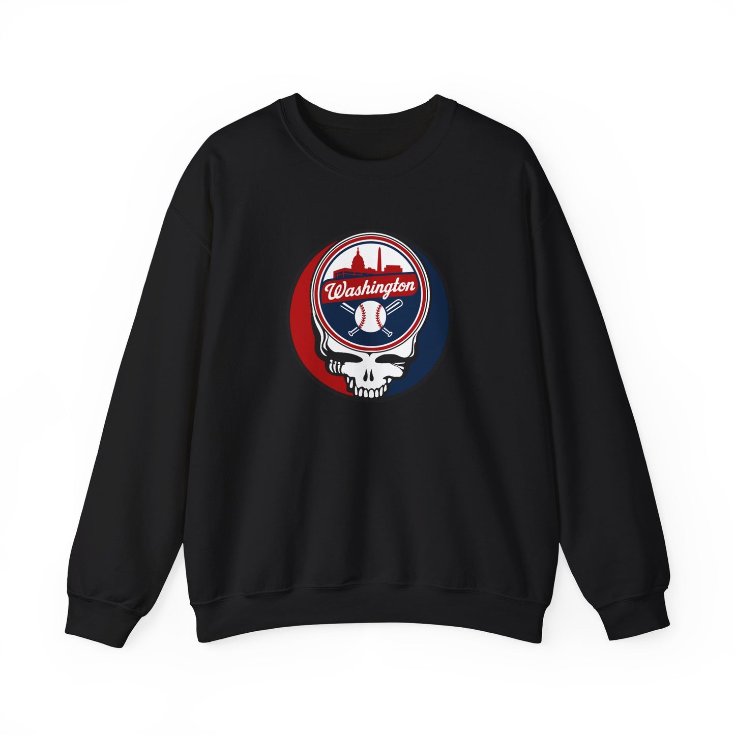 Washington Nationals Grateful Dead Stealie Crewneck Sweatshirt - MLB