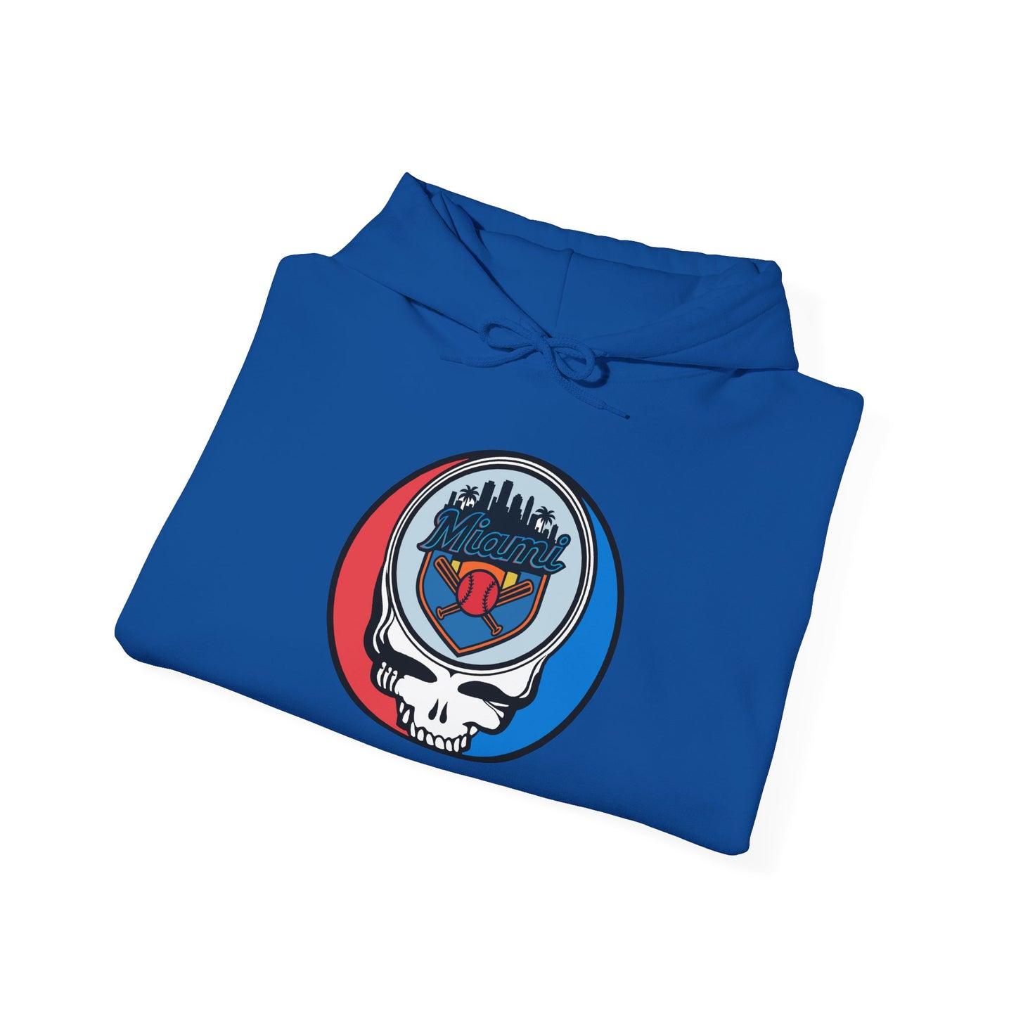Miami Marlins Grateful Dead Unisex Heavy Blend Hoodie - Hooded Sweatshirt