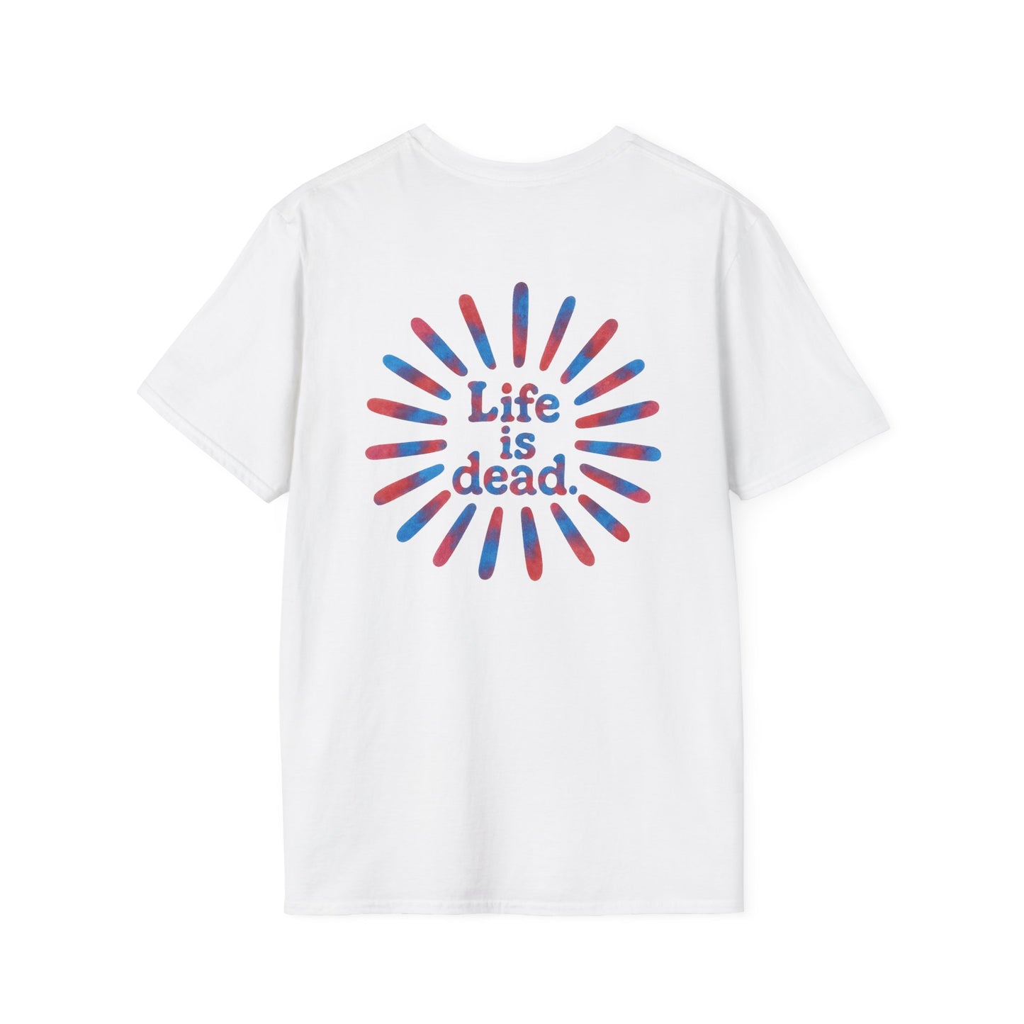 Tie Dye Sunburst and Jerry Life is dead. Grateful Dead T-Shirt
