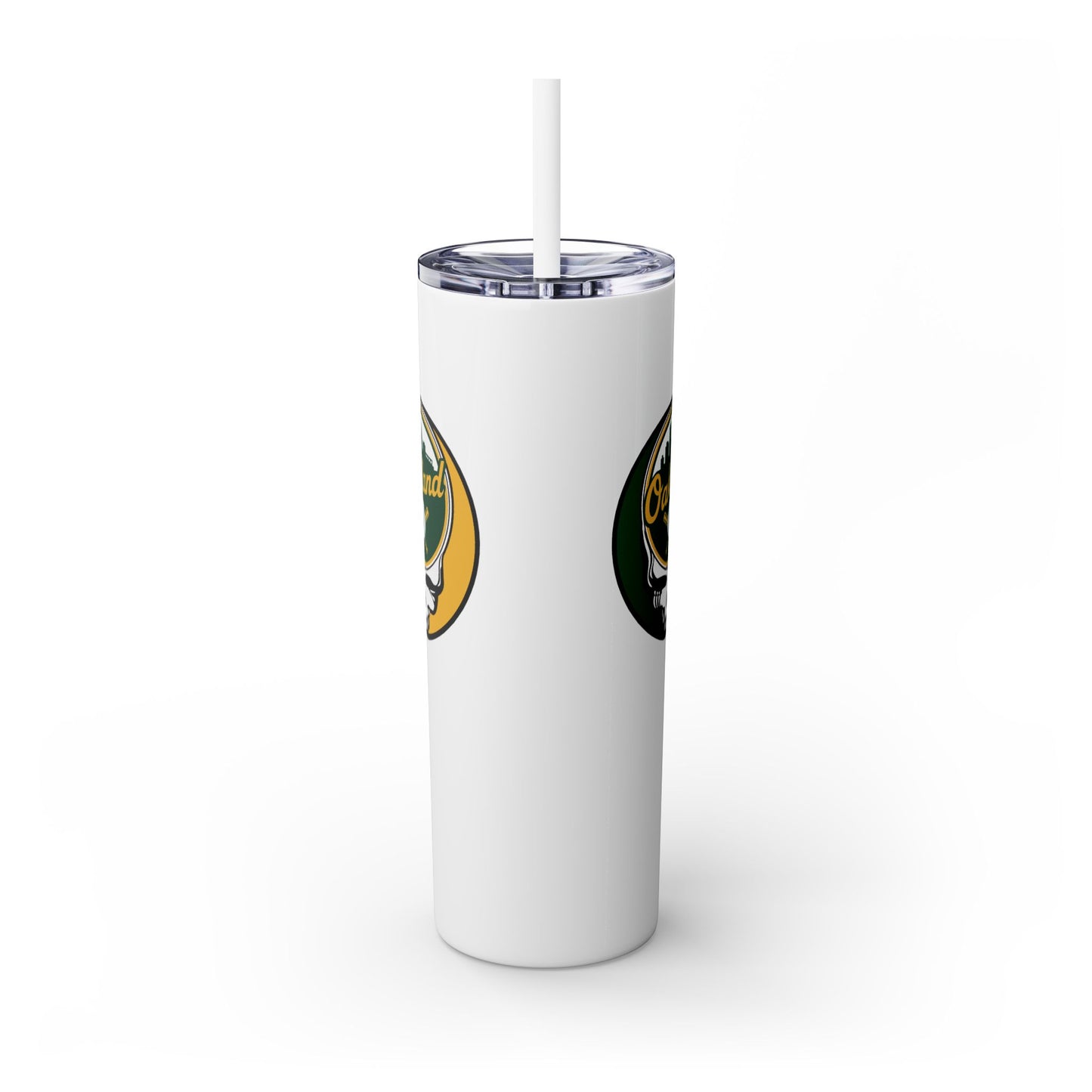 Oakland A's Skinny Tumbler with Straw, 20oz