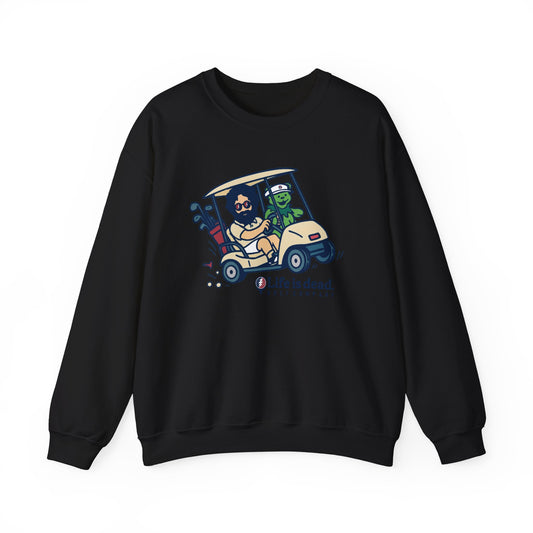 Joy Ridin' Jerry and The Bear | Life is dead. Crewneck Sweatshirt
