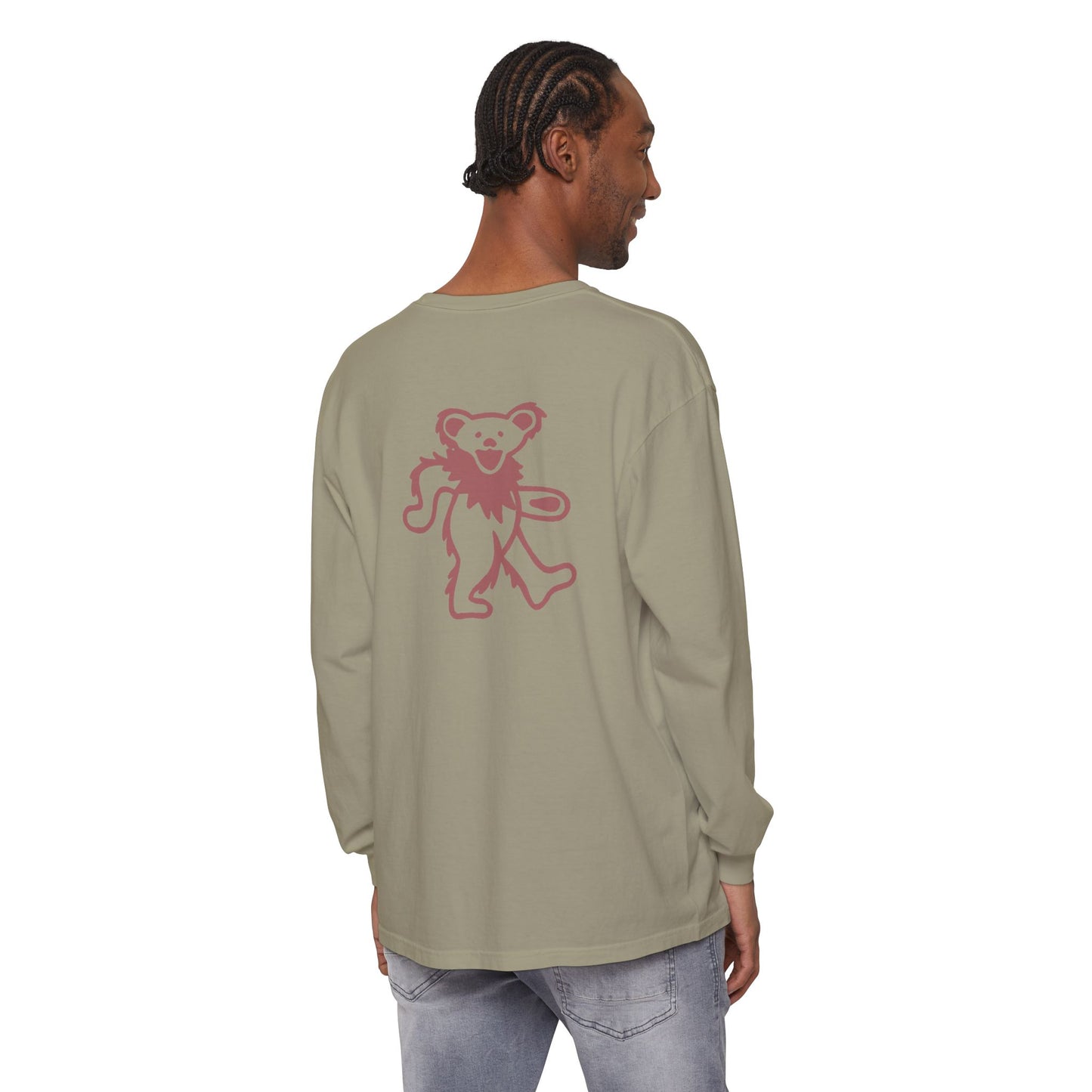 Grateful Dead Dancing Bear Two-Sided Vineyard Collection Garment-dyed Long Sleeve T-Shirt