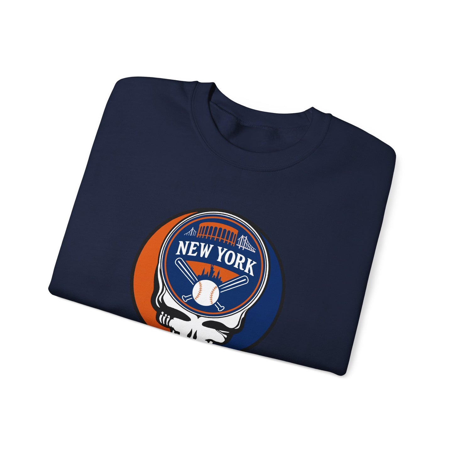 New York Mets Grateful Dead Stealie Crewneck Sweatshirt - MLB