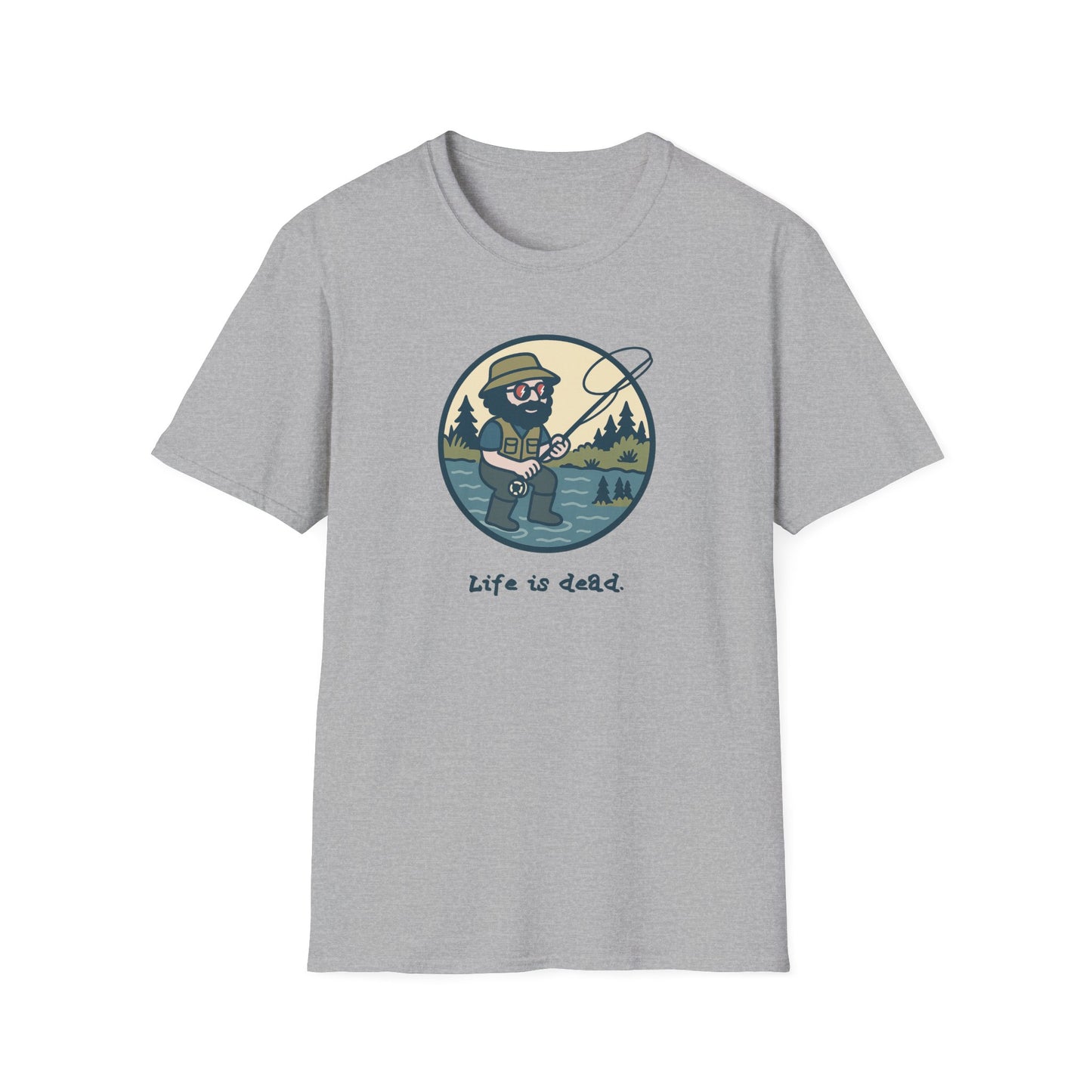 Fly Fishin' Jerry - Life is dead. Grateful Dead TShirt