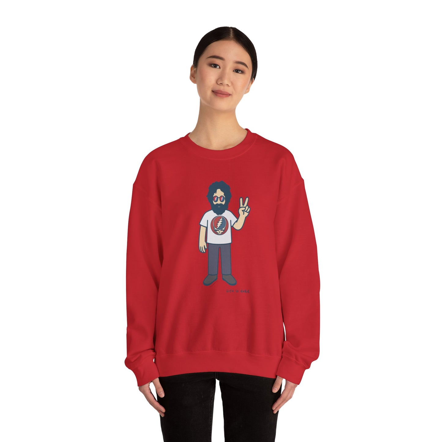 Peace Lovin' Jerry | Life is dead. Crewneck Sweatshirt