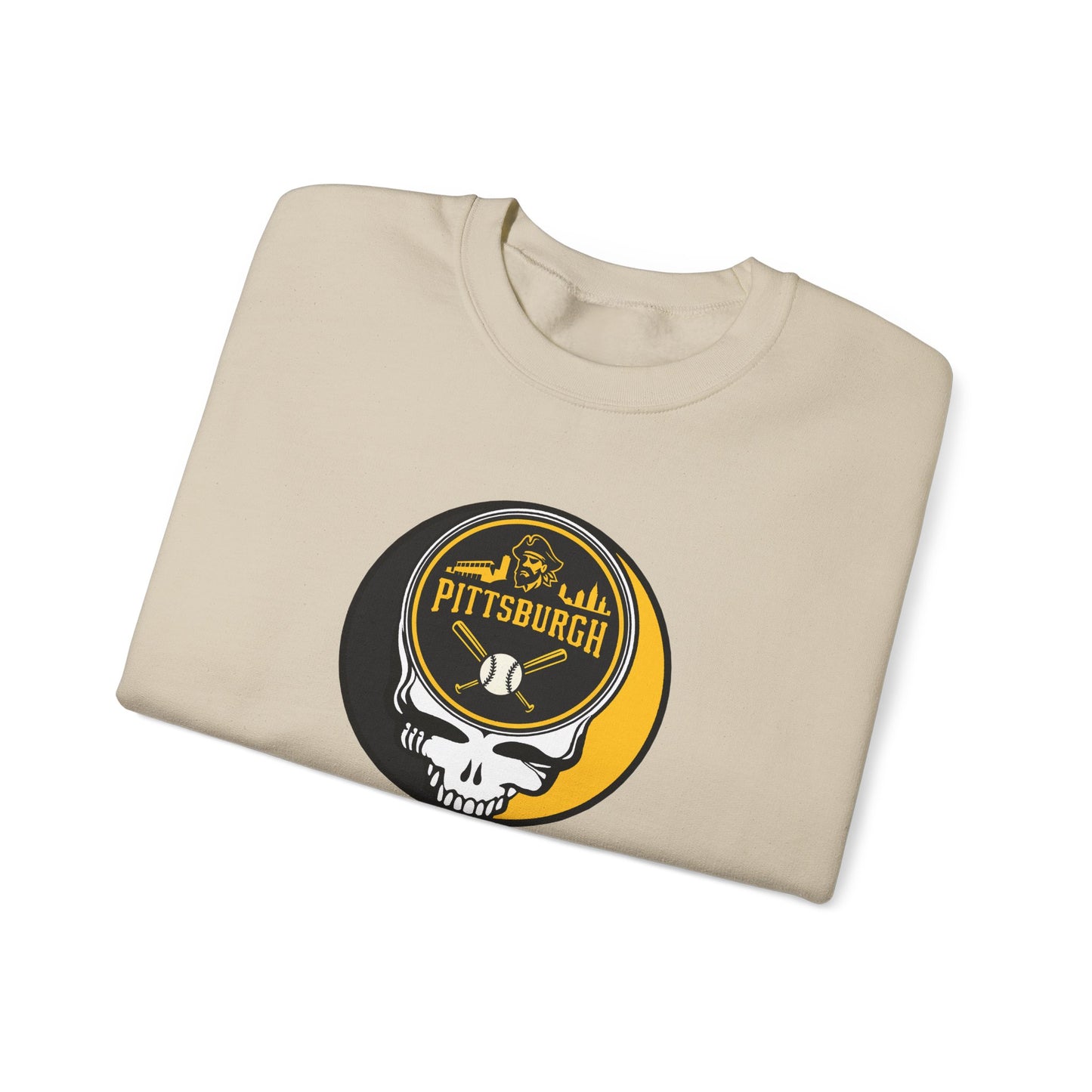 Pittsburgh Pirates Grateful Dead Stealie Crewneck Sweatshirt - MLB